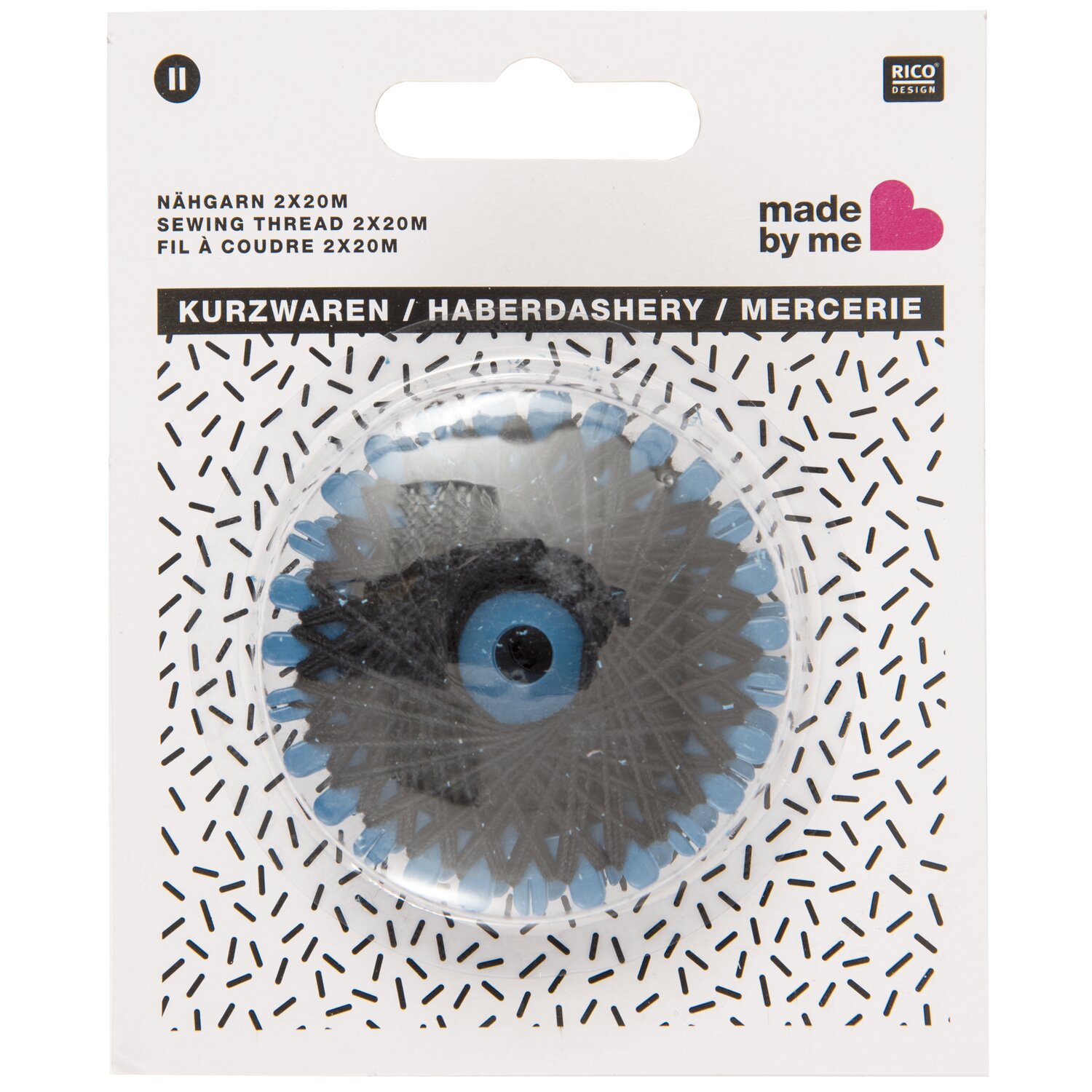 Nähgarn schwarz 2x20m von Rico Design