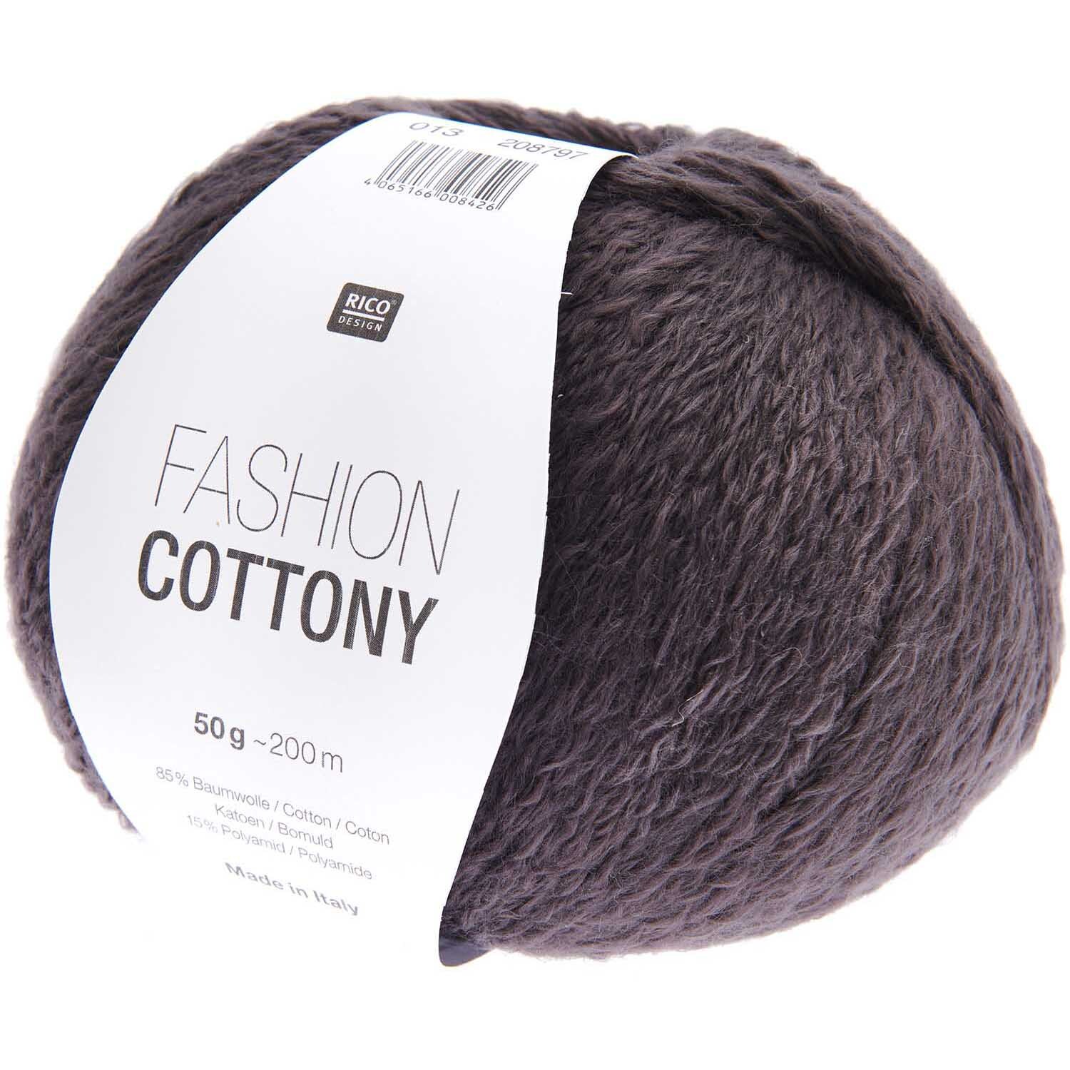 Fashion Cottony 50g 200m Farbe Mauve Uni von Rico Design Fashion Cottony: Weiches Garn in Mauve Uni von Rico Design, 50g Knäuel mit 200m Lauflänge.