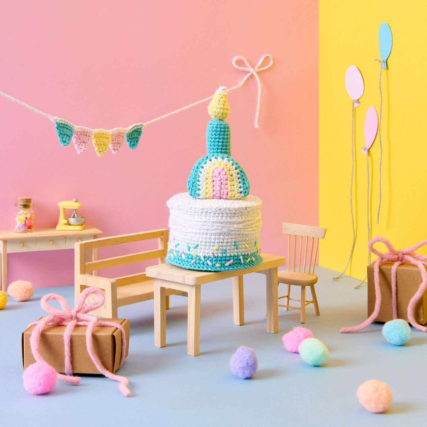 Häkelanleitung Ricorumi CAL Rainbow Birthday Cake von Rico Design