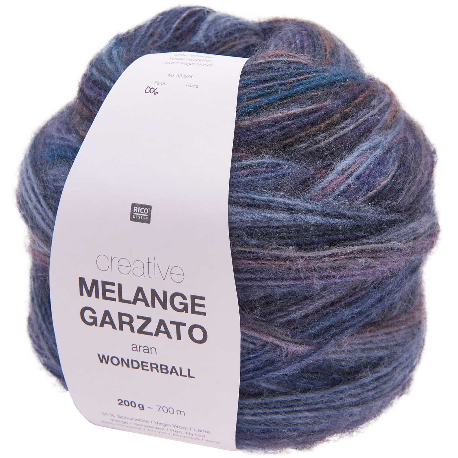 Rico Design Creative Melange Garzato aran Wonderball Lila-Petrol