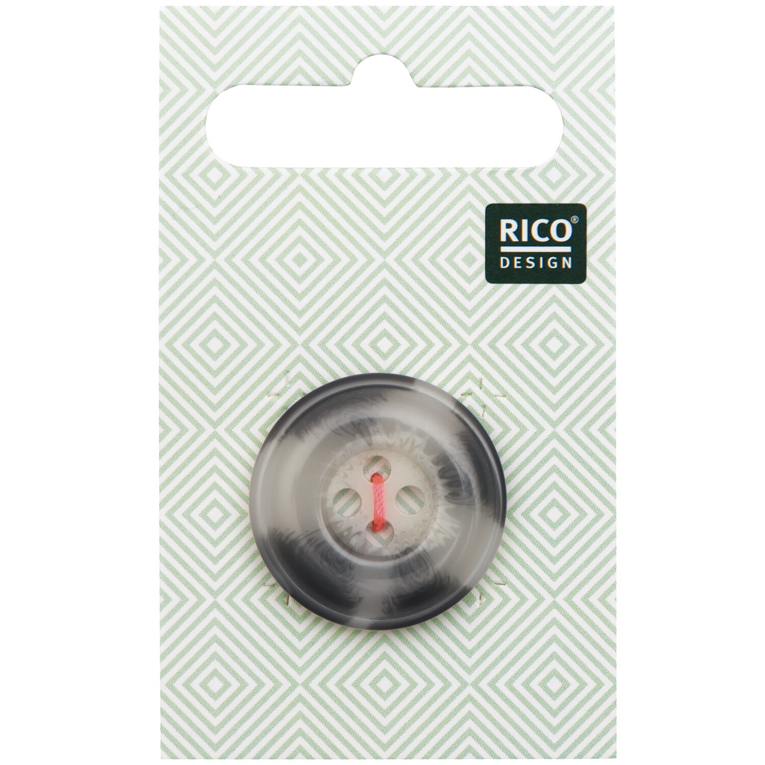 Knopf beige-grau 2,5cm strukturiert von Rico Design