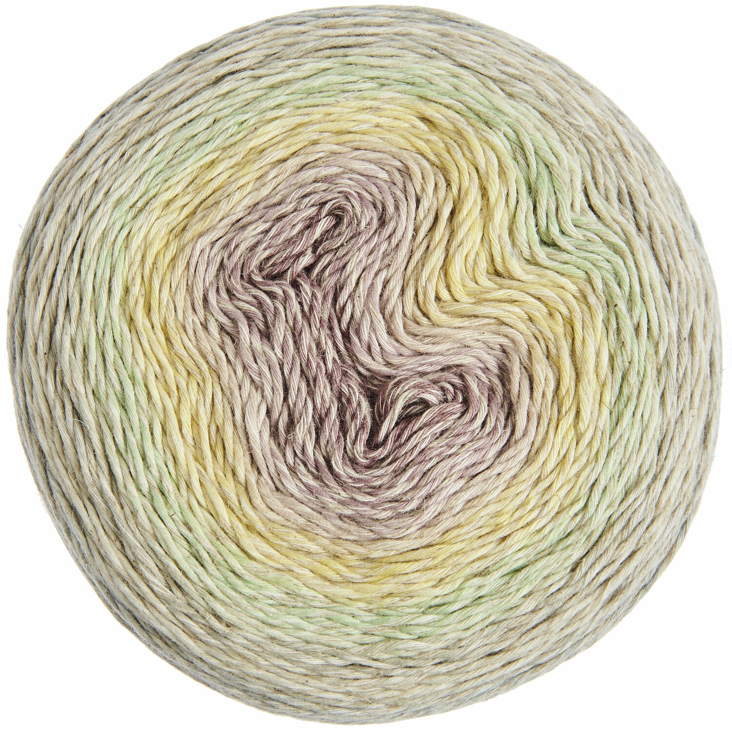 Creative Cotton Linen Cake, Retro Shades: Garnrolle in sanften Pastelltönen, 200g, 480m. Ideal für Strick- und Häkelprojekte.