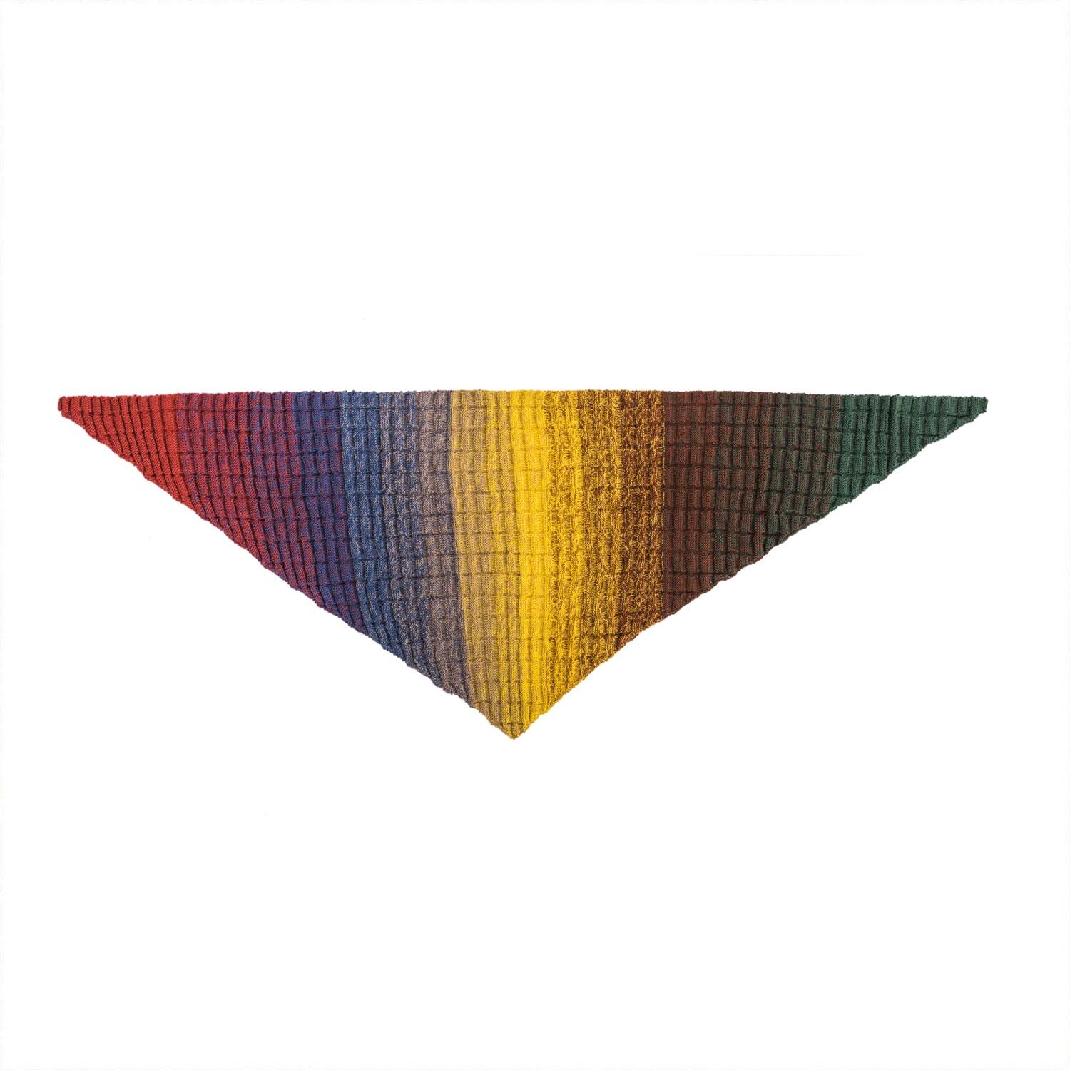 Creative Wool Dégradé Super6: Dreieckstuch in Multicolor von Rico Design, gestrickt aus 200g Wolle mit 800m Lauflänge.