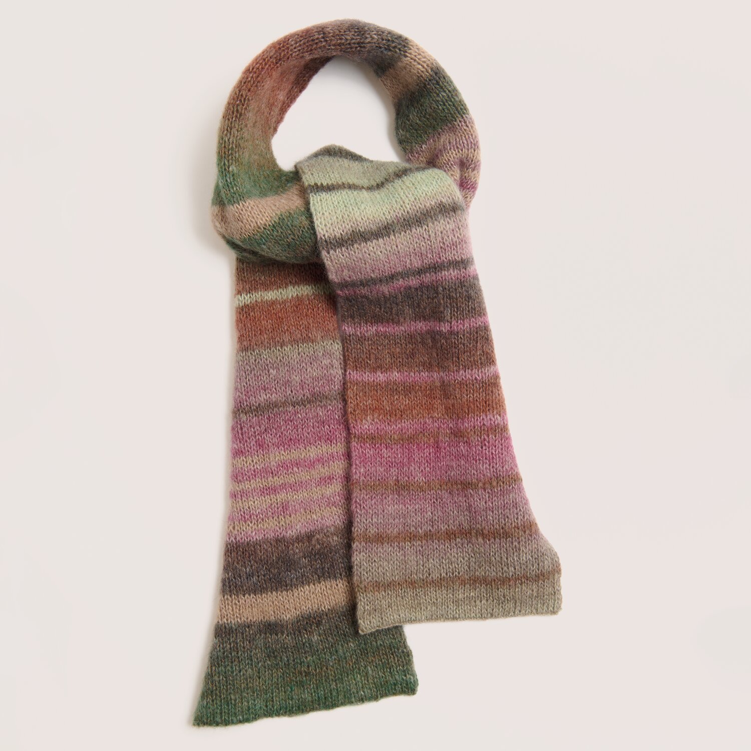 Creative Wool Tonality, Schal aus Rico Design Garn, mehrfarbig meliert mit weichen Streifenverläufen, gestrickt aus einem Knäuel mit Lauflänge 200g 670m