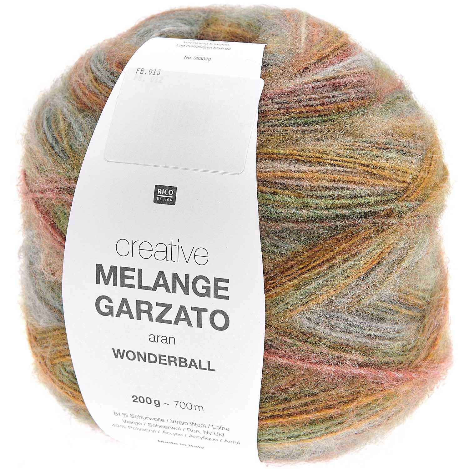 Rico Design Creative Melange Garzato aran Wonderball Grün-Lachs