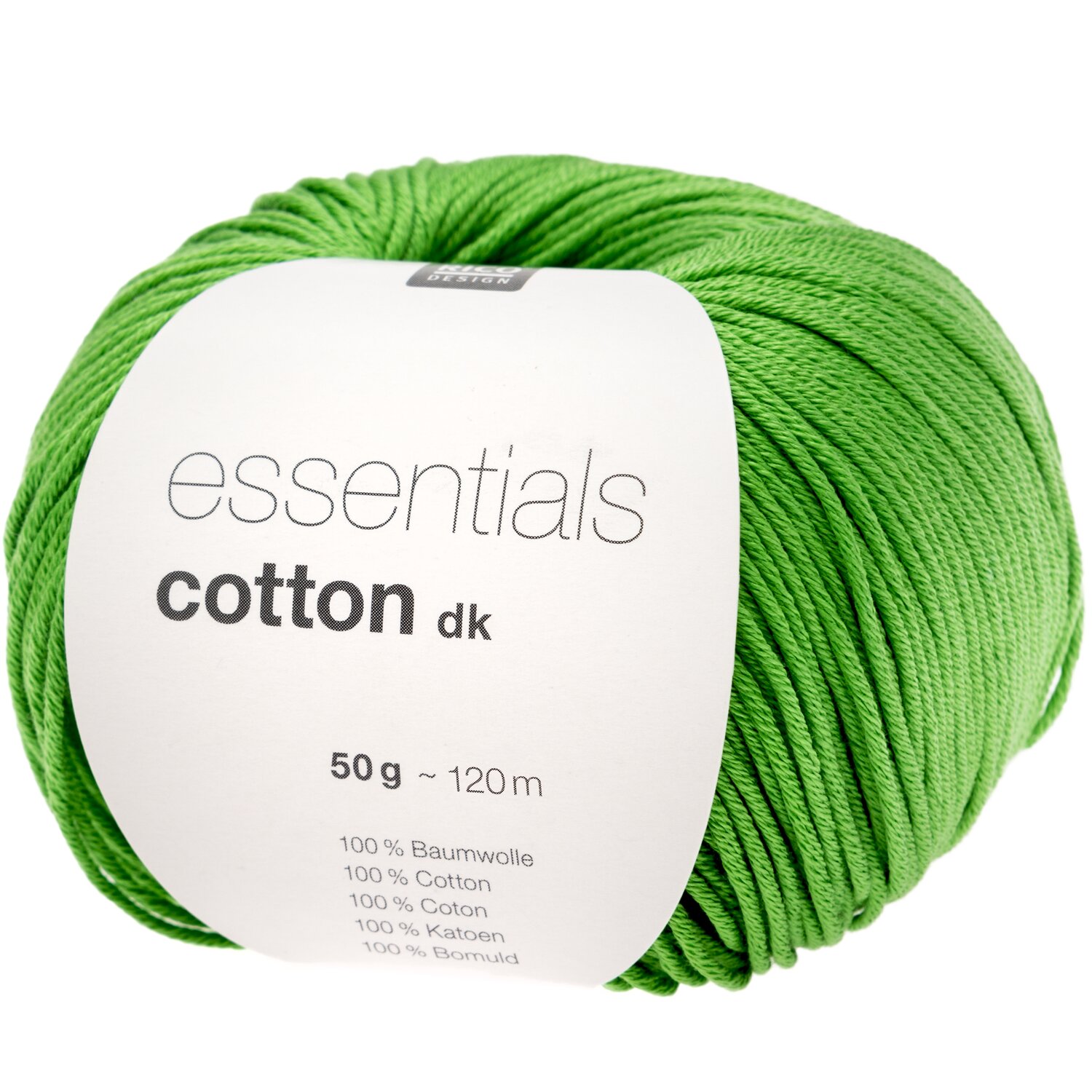 Essentials Cotton dk 50g 120m Farbe Gras von Rico Design