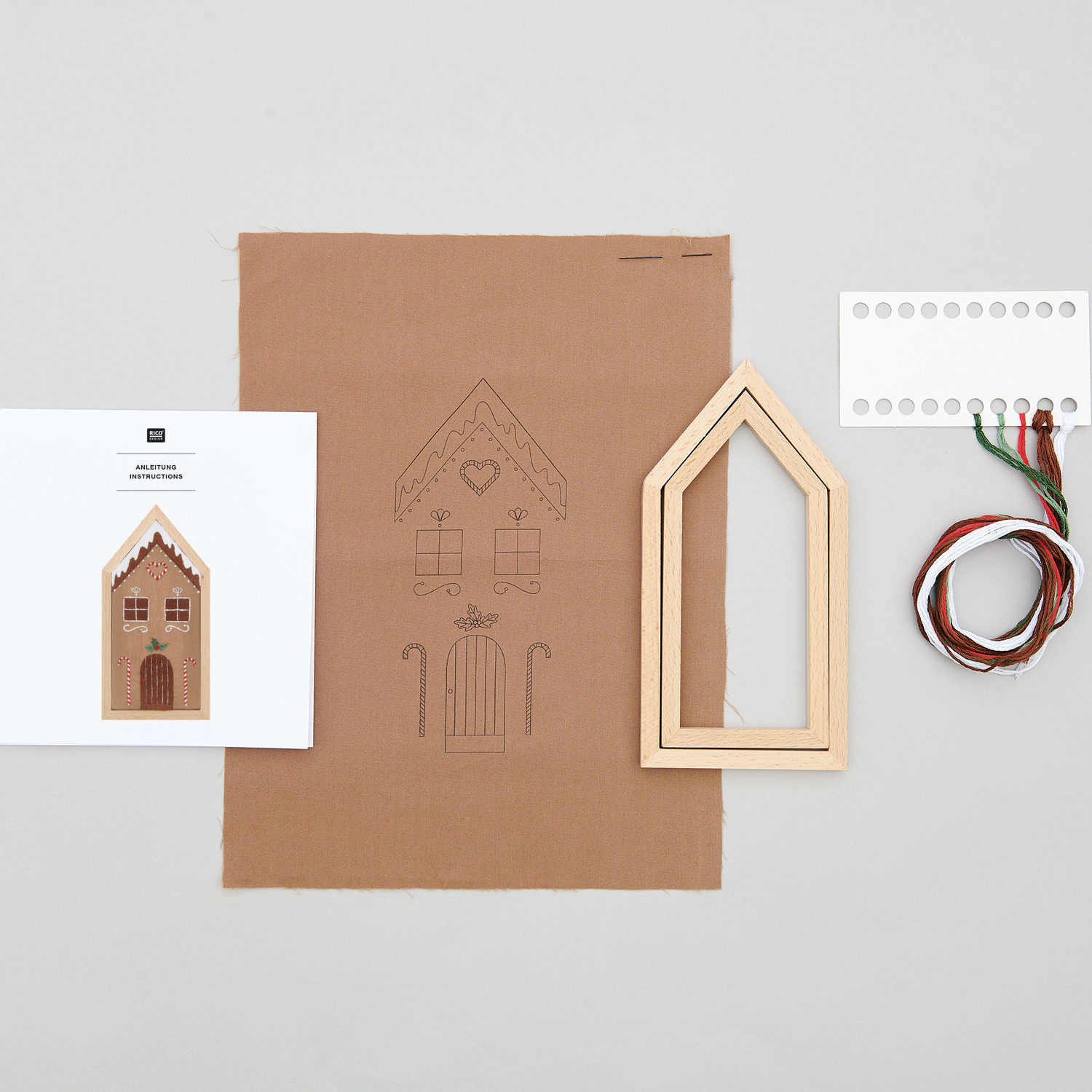 Stickpackung Lebkuchenhaus klein vorgezeichnet Stickpackung Lebkuchenhaus klein vorgezeichnet