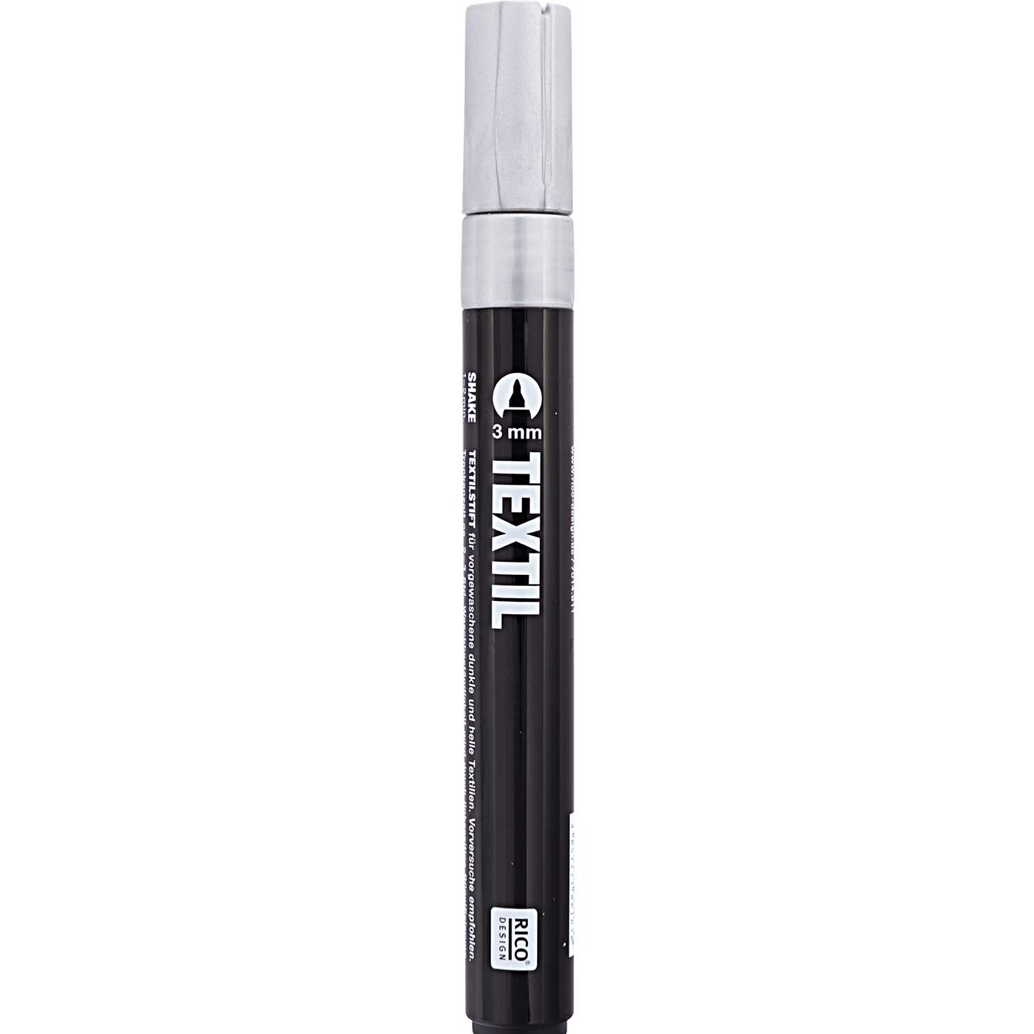 Rico Design Textilmarker dunkle Stoffe Silber
