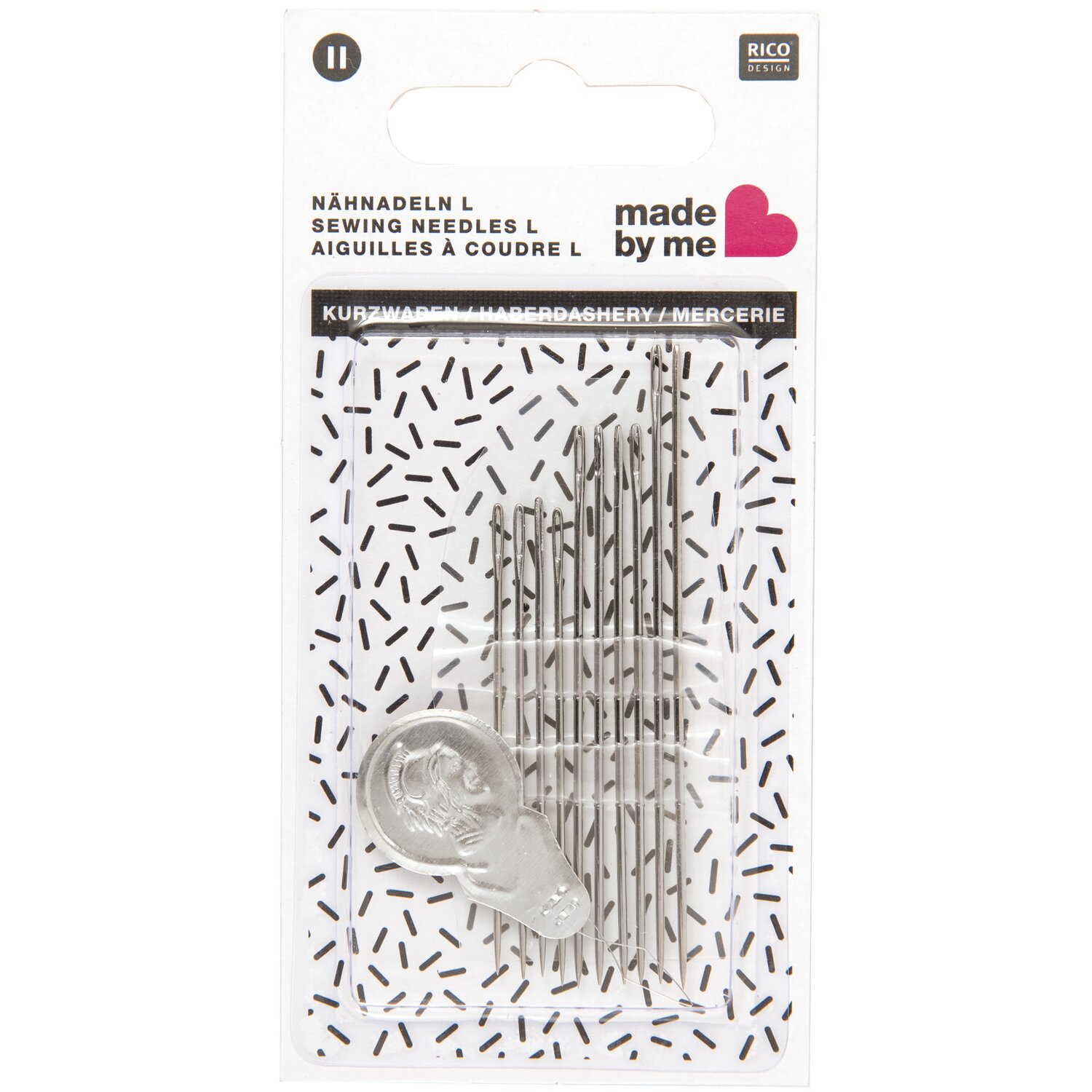 Nähnadeln Set L mit Einfädler 10 Stück von Rico Design