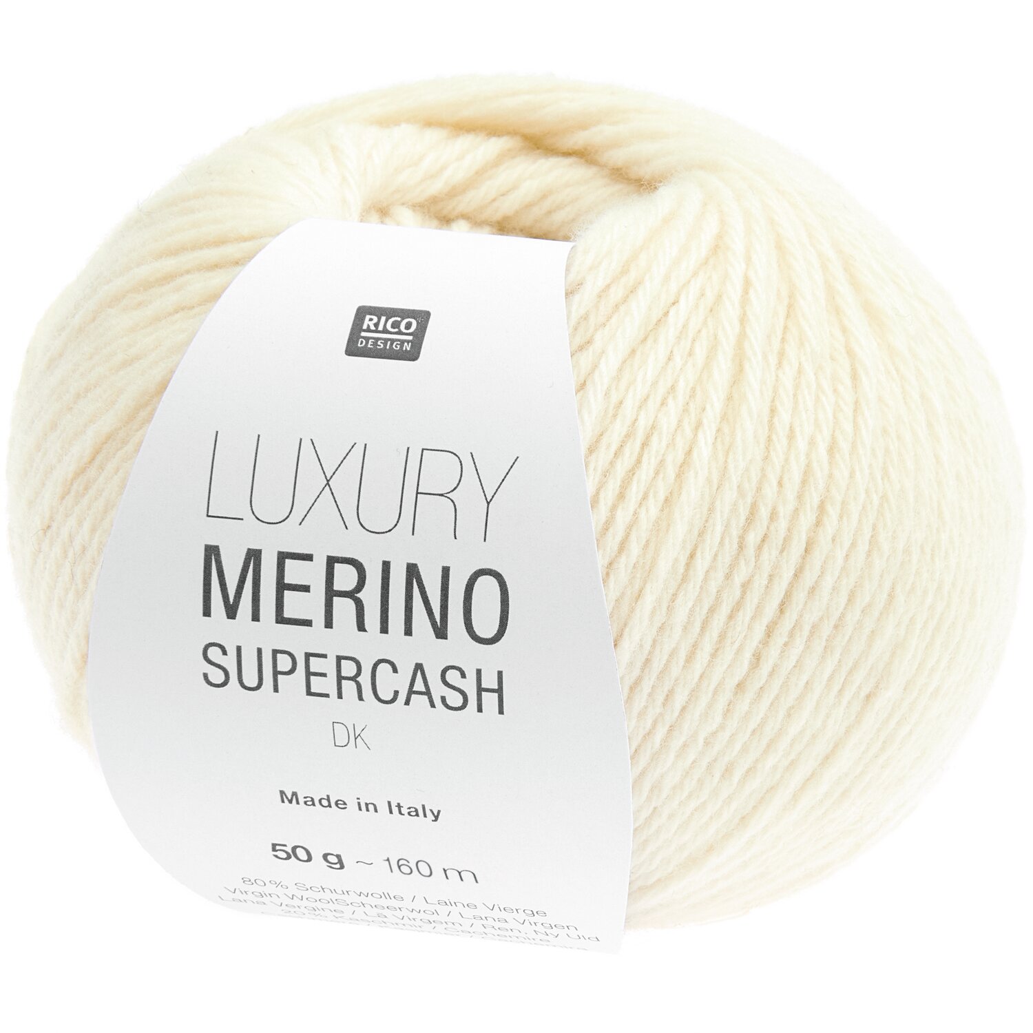 Luxury Merino Supercash dk 50g 160m Farbe Creme von Rico Design