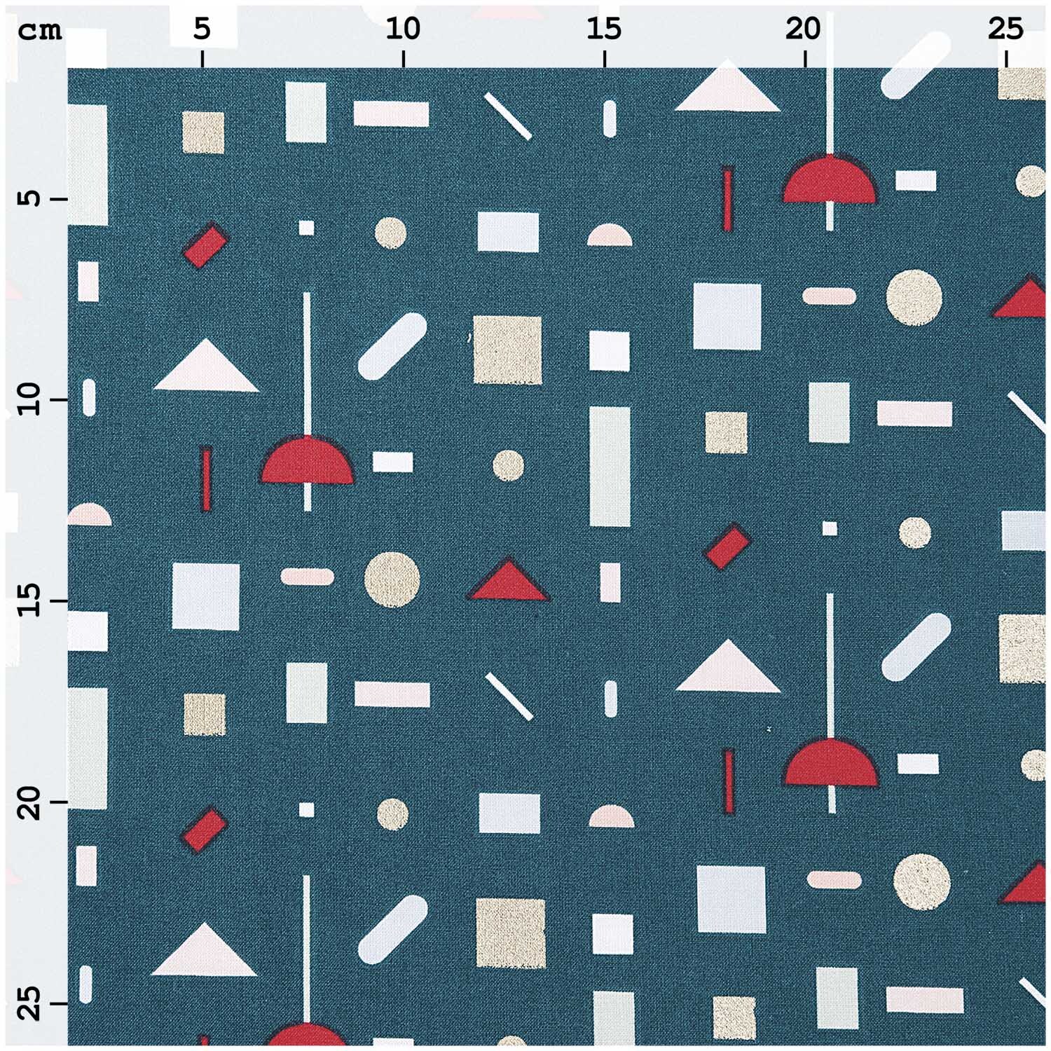 Druckstoff grafisches Muster grün-gold 140cm von Rico Design