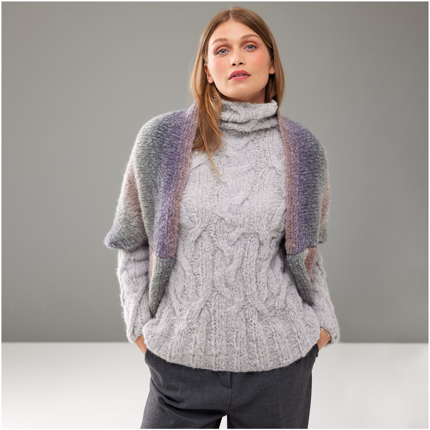 Strickset Poncho Modell 29 aus Die Neue Masche Nr. 8
