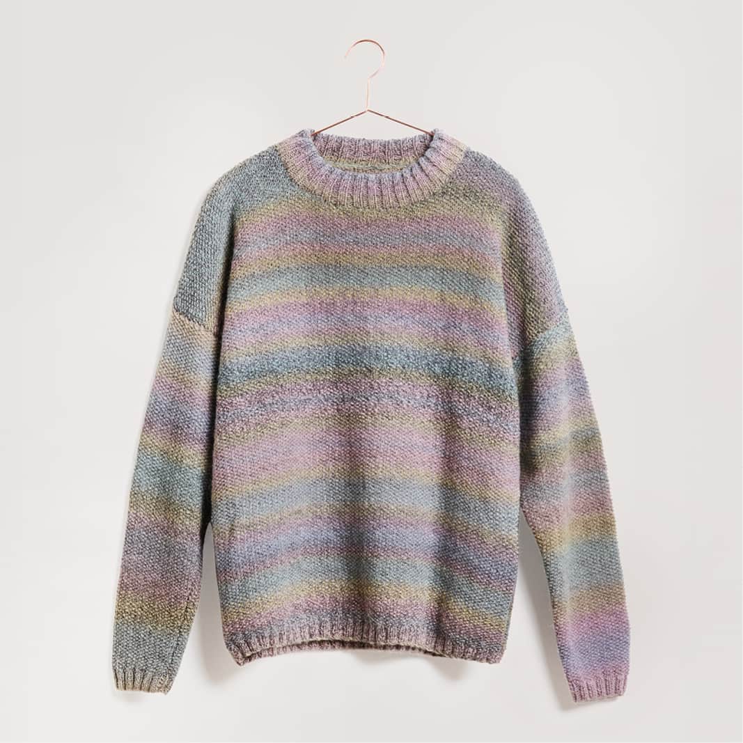Gestrickter Pullover: Modell 20 aus dem Heft Lovewool No. 21
