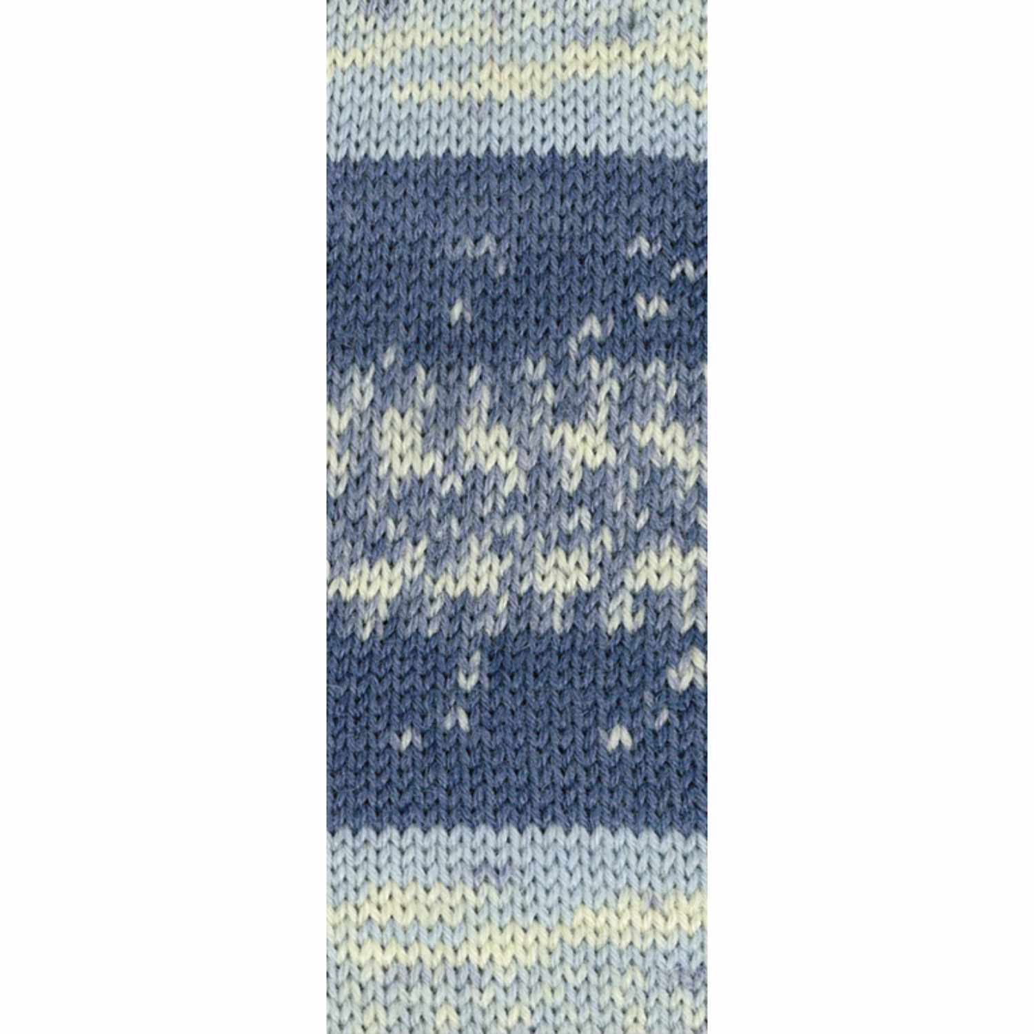 Meilenweit 100 Denim Mix Blue 100g 420m Farbe Pastell-Ecru-Blau-Grau von LANA GROSSA Mode mit Wolle Handels- und Vertriebs 