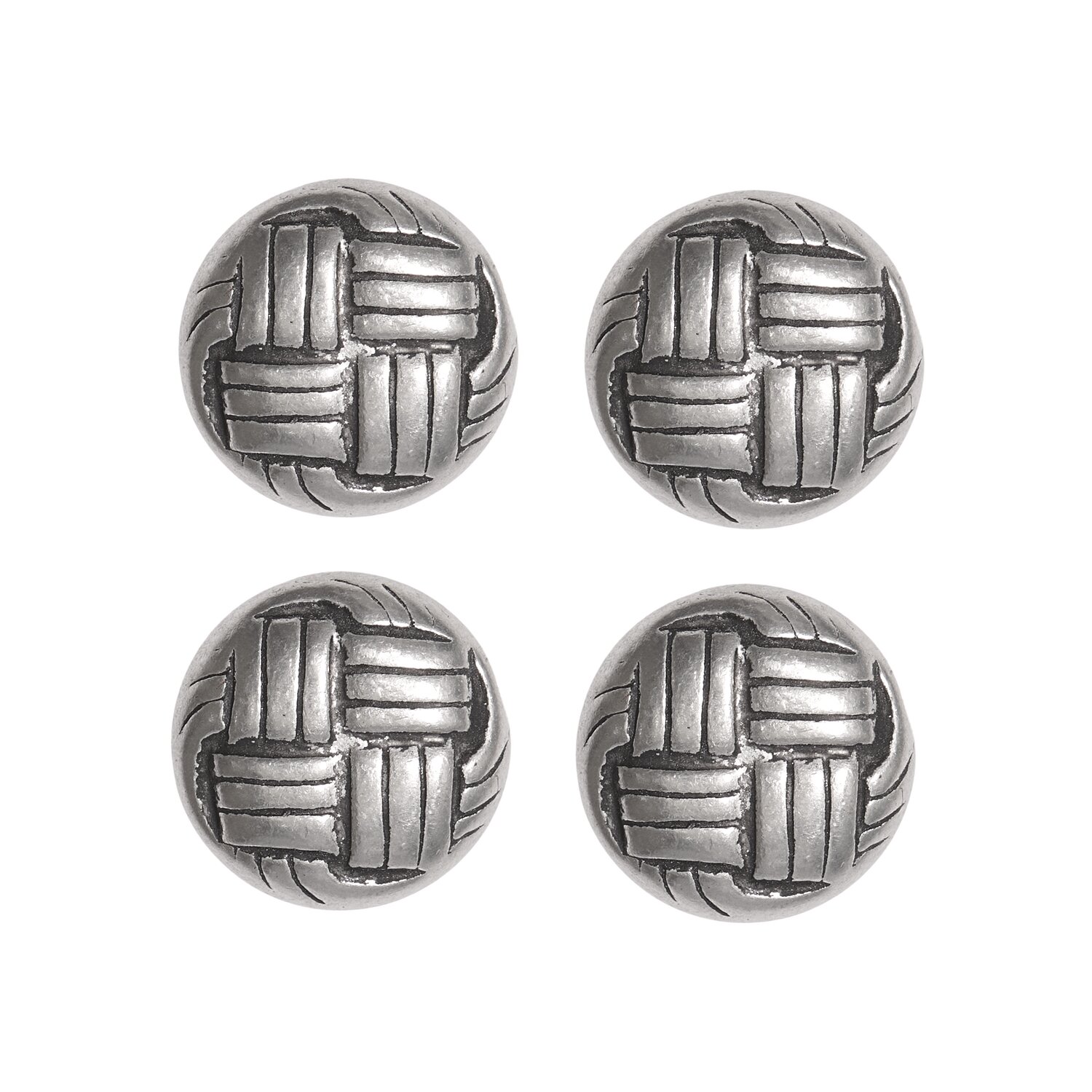 Trachtenknöpfe Webmuster 15x15mm 4 Stück von Rico Design