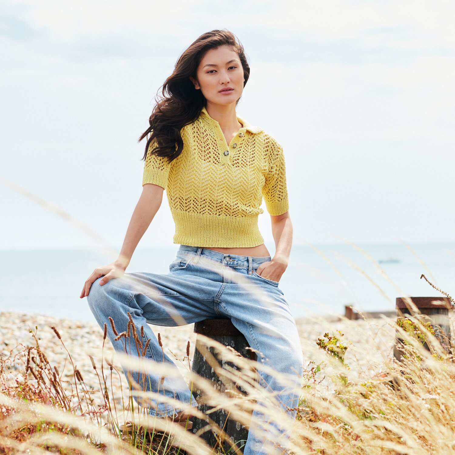 Strickset Poloshirt Modell 04 aus Lovewool No. 22 von Rico Design