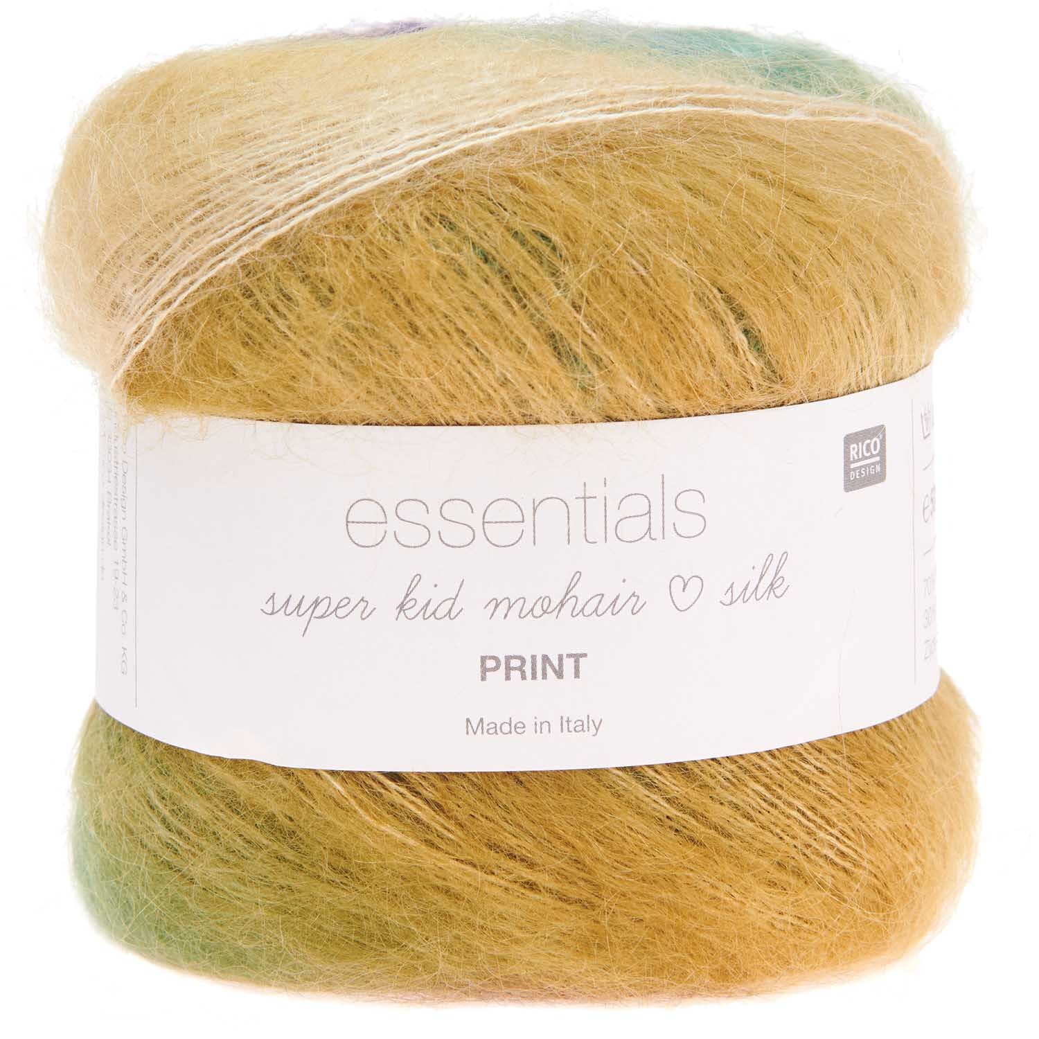 Rico Design Essentials Super Kid Mohair Loves Silk Print Winter
