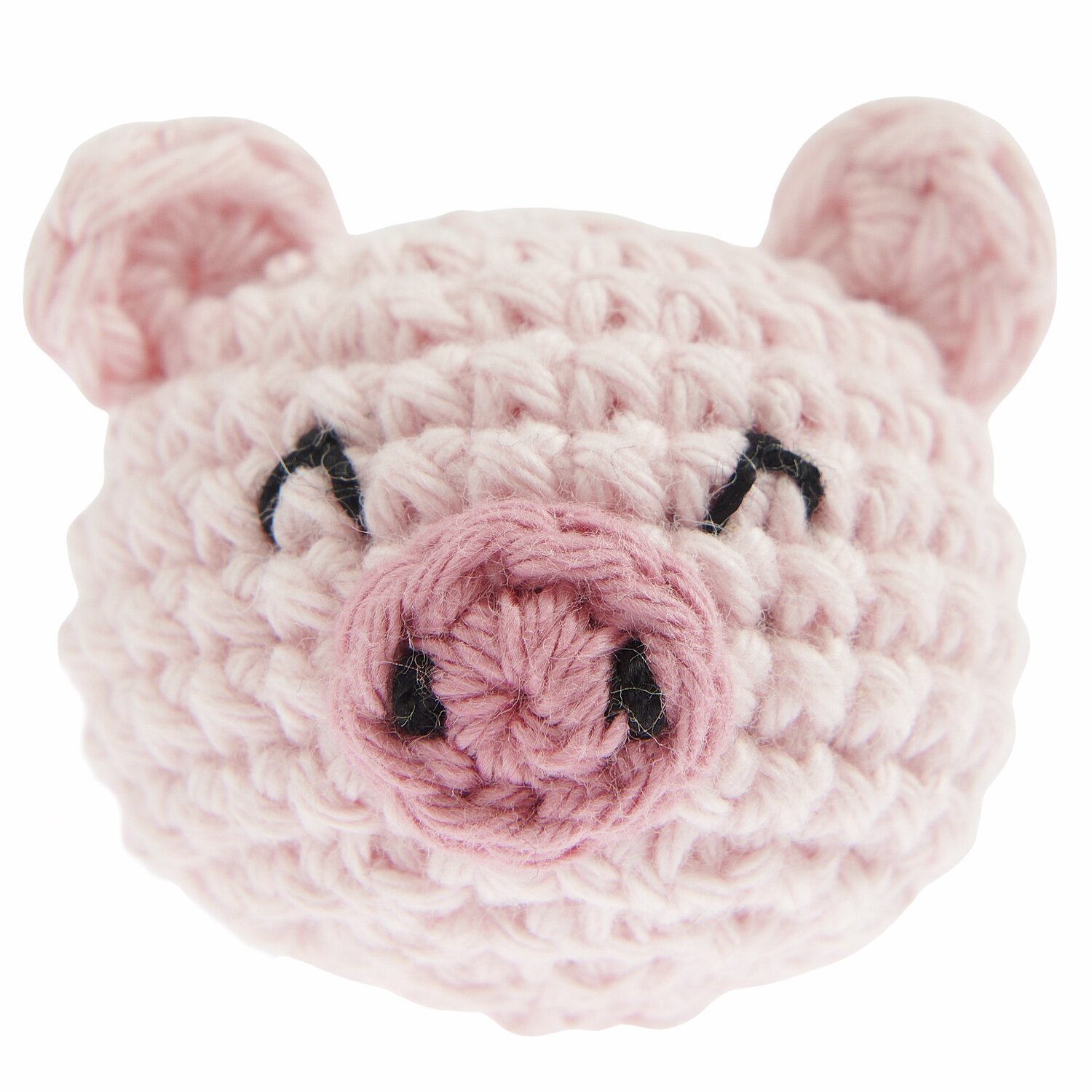 Ricorumi Häkelset Schlüsselanhänger - Chingu Animals: Rosa gehäkeltes Schwein von Rico Design, ideal als niedlicher Begleiter für unterwegs.