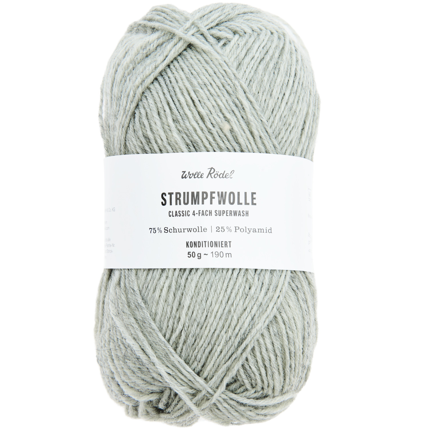 Wolle Rödel Strumpfwolle Classic 4fädig Hellgrau