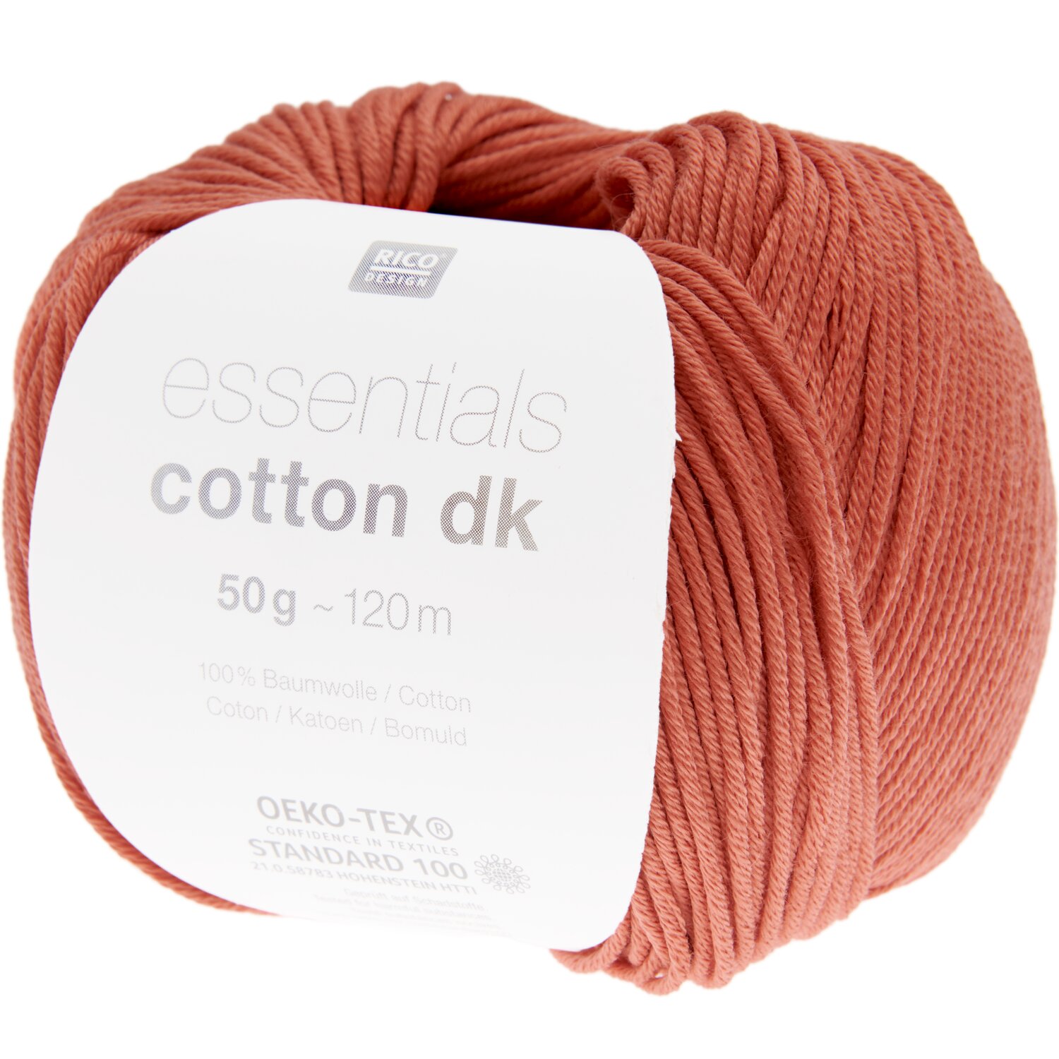 Essentials Cotton dk 50g 120m Farbe Terracotta von Rico Design