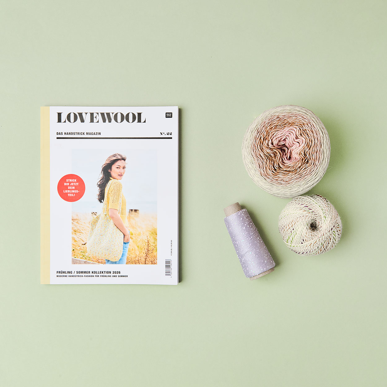 Lovewool N° 22 Heft und 3 Wollknäuel