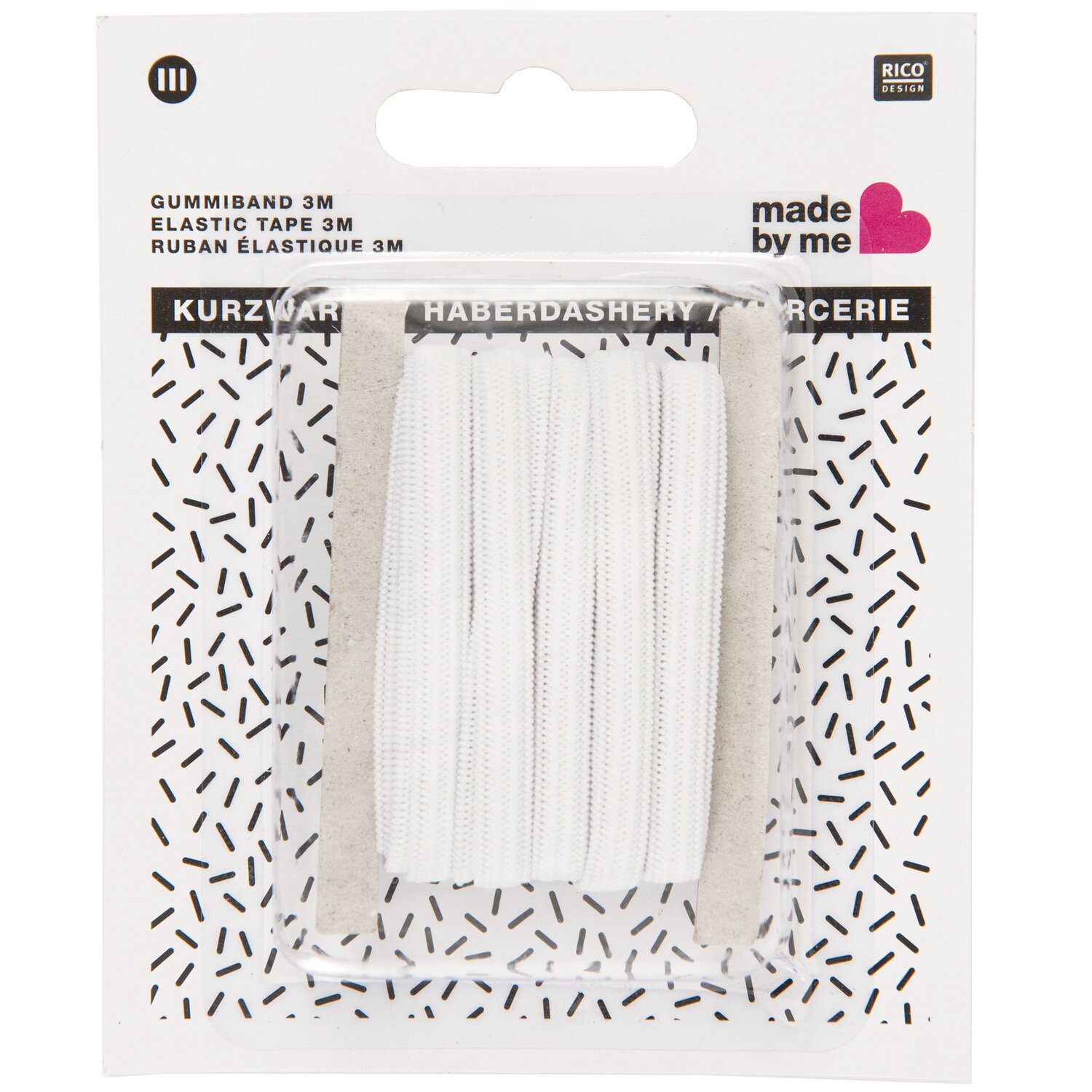 Gummiband weiß 3m von Rico Design