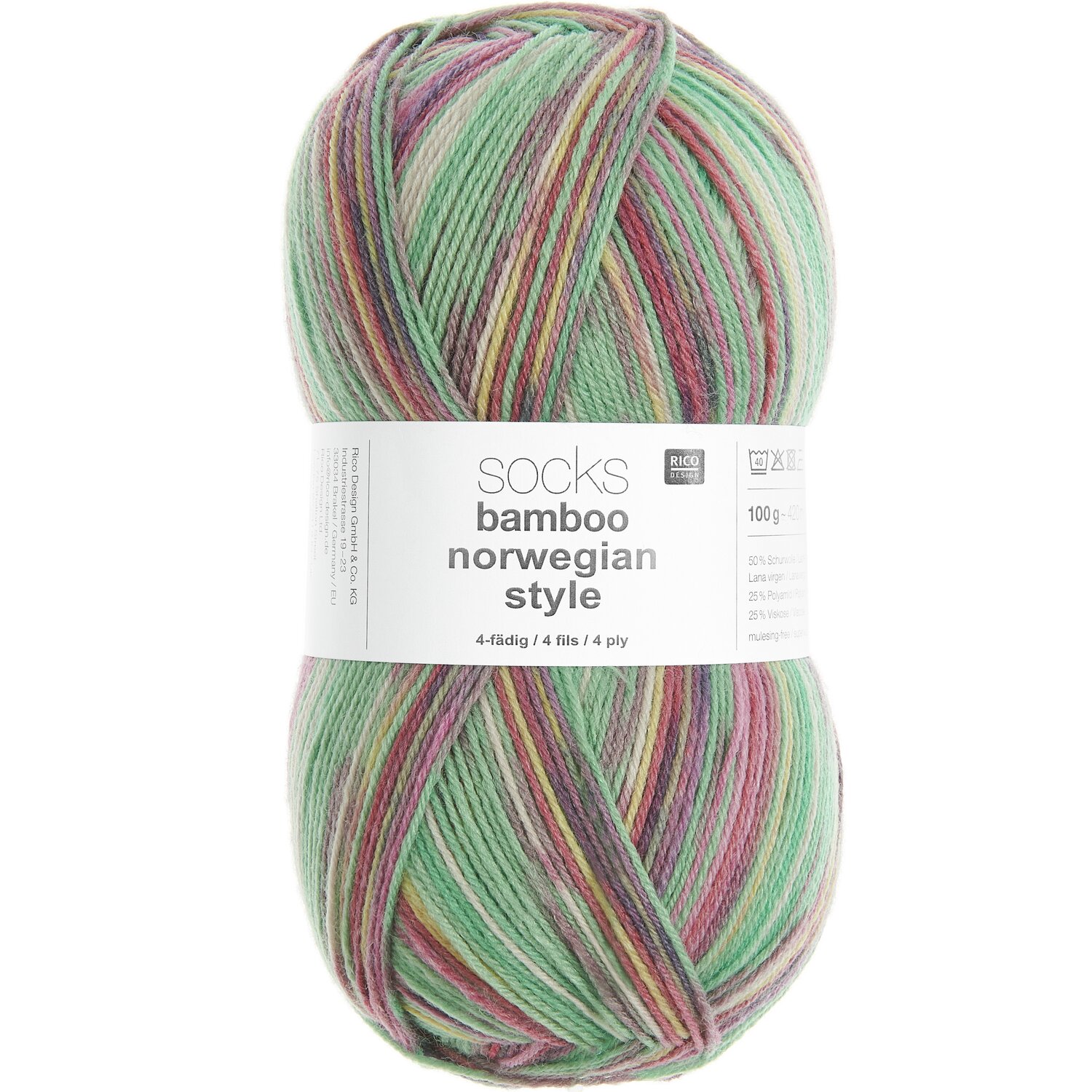 Rico Design Superba Bamboo superwash Norwegian Style Raspberry