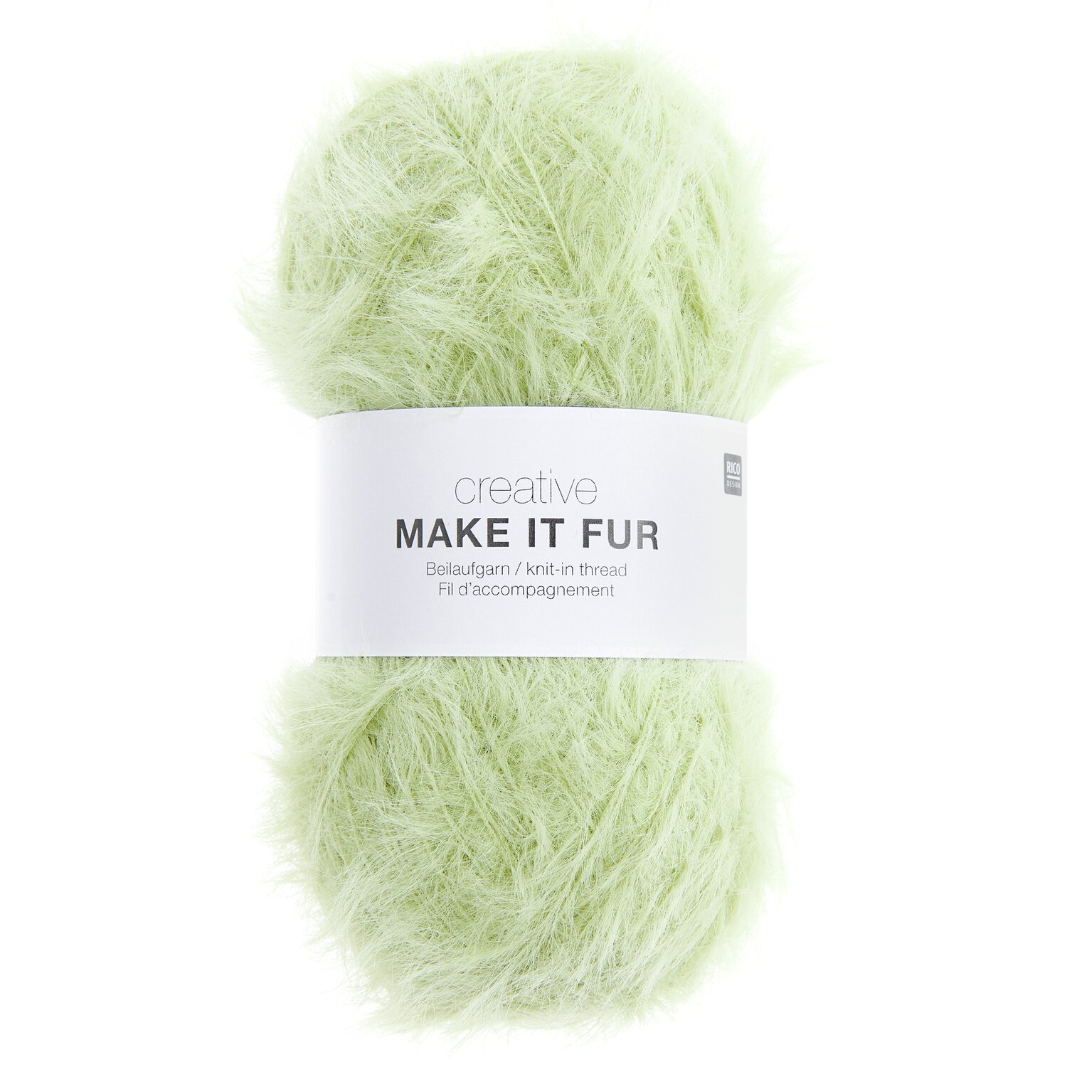 Creative Make It Fur: Flauschiges Garn in Pistazie, ideal für kreative Häkel- und Strickprojekte.