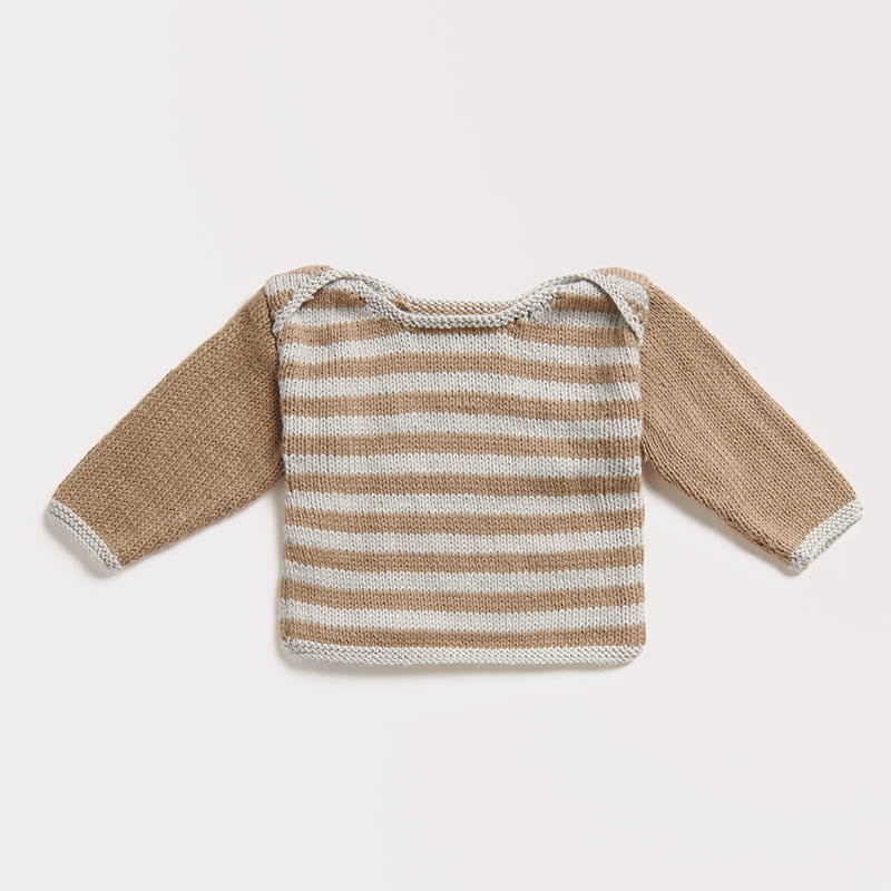 Gestrickter Babypullover: Modell 13 aus dem Heft Rico Baby 042