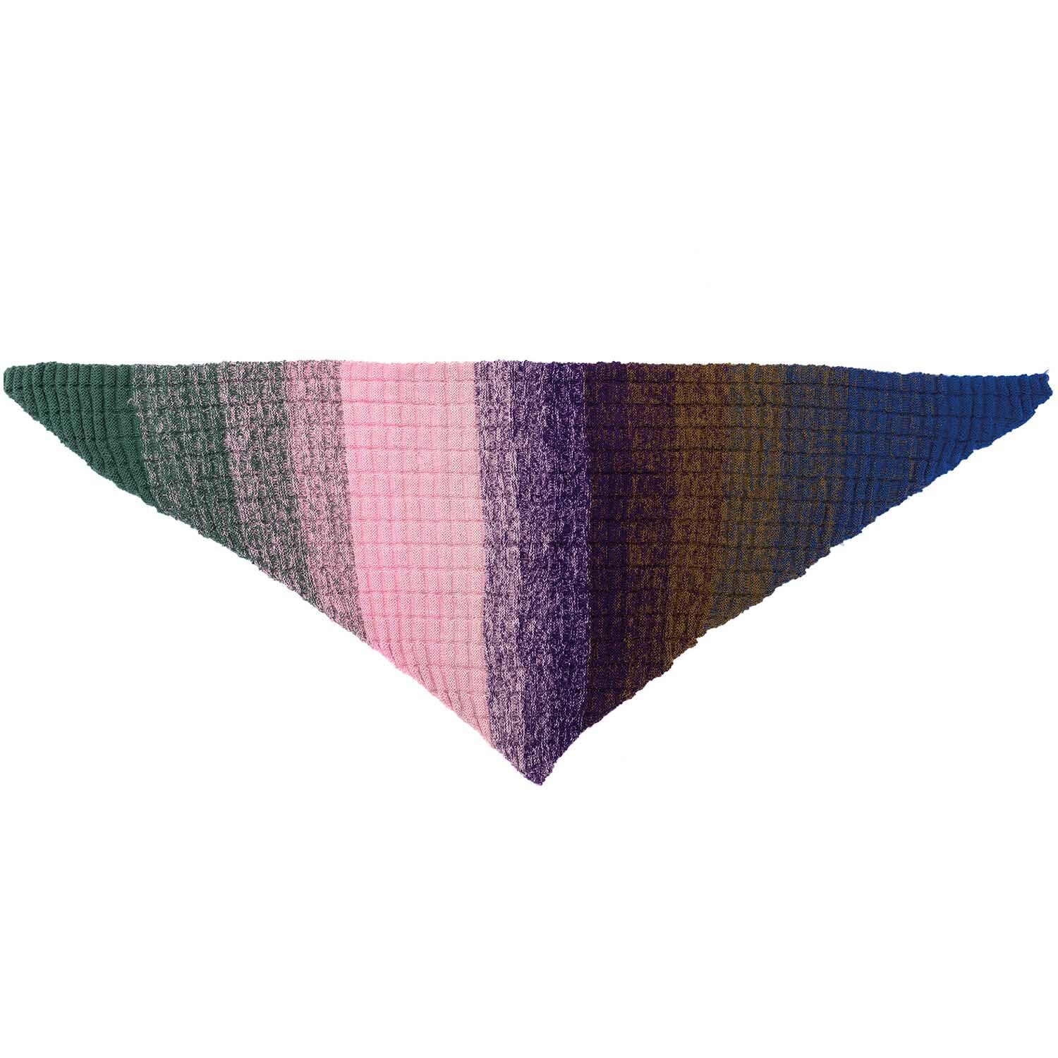 Creative Wool Dégradé Super6: Dreieckstuch in Lila-Grün von Rico Design, 200g, 800m, weicher Farbverlauf.