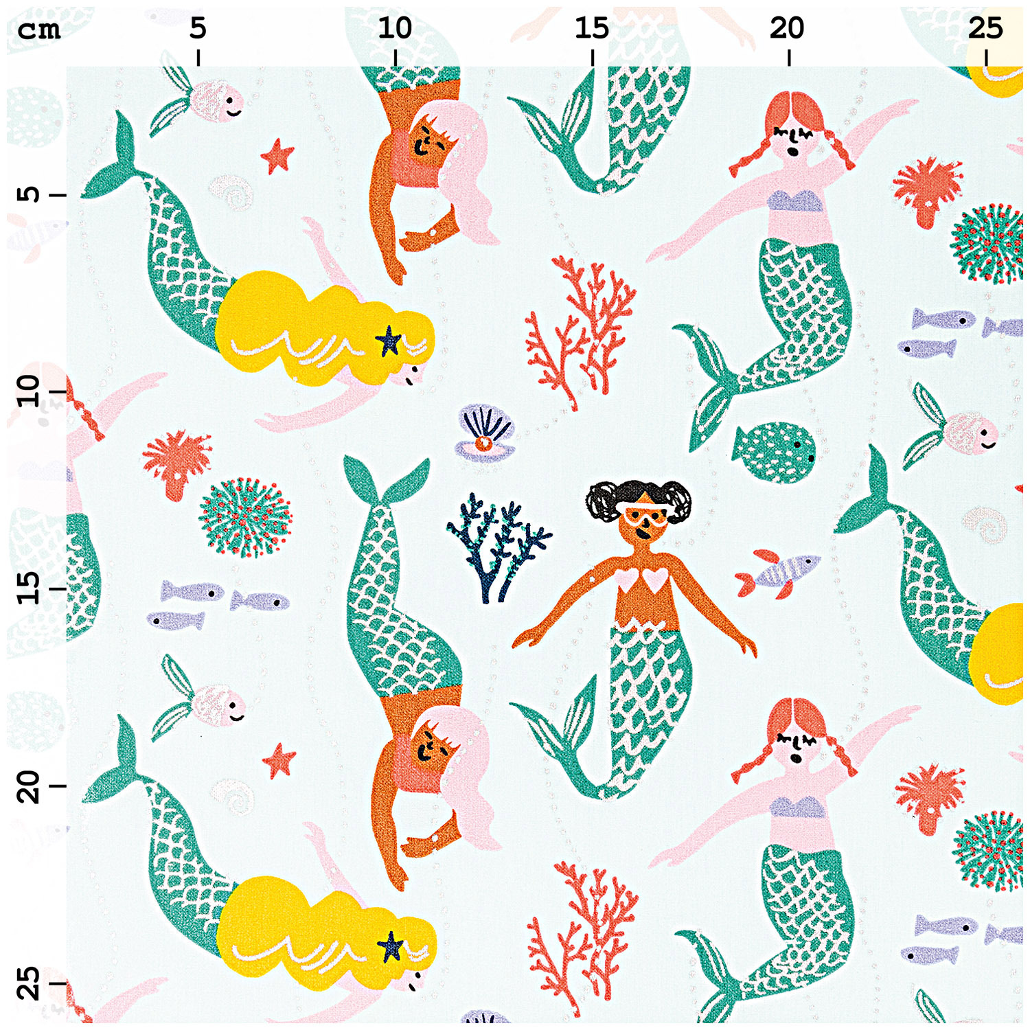 Druckstoff beschichtet Mermaid Meerjungfrau-neon Hot Foil 25x70cm Druckstoff beschichtet Mermaid Meerjungfrau-neon Hot Foil 25x70cm