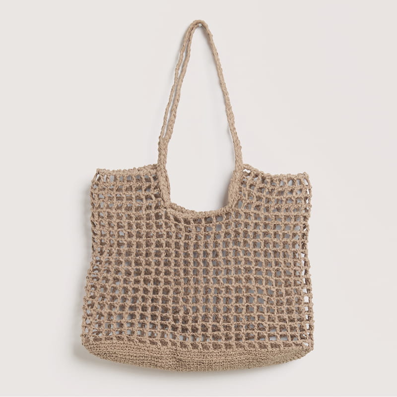Gehäkelte Tasche in Nougat: Modell 20 aus dem Heft Luxury Knits Summer Pieces