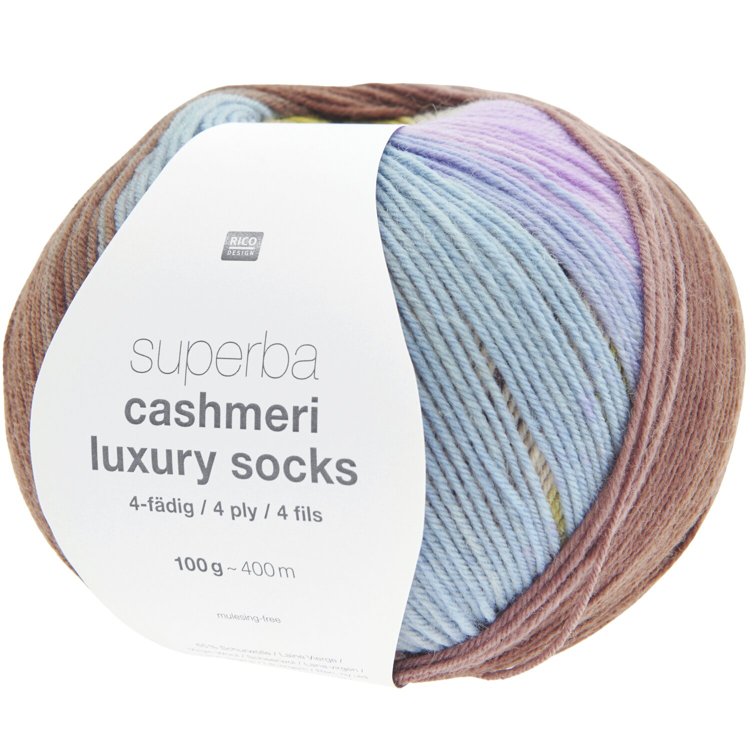 Rico Design Superba Cashmeri Luxury Socks 4fädig Autumn Shades
