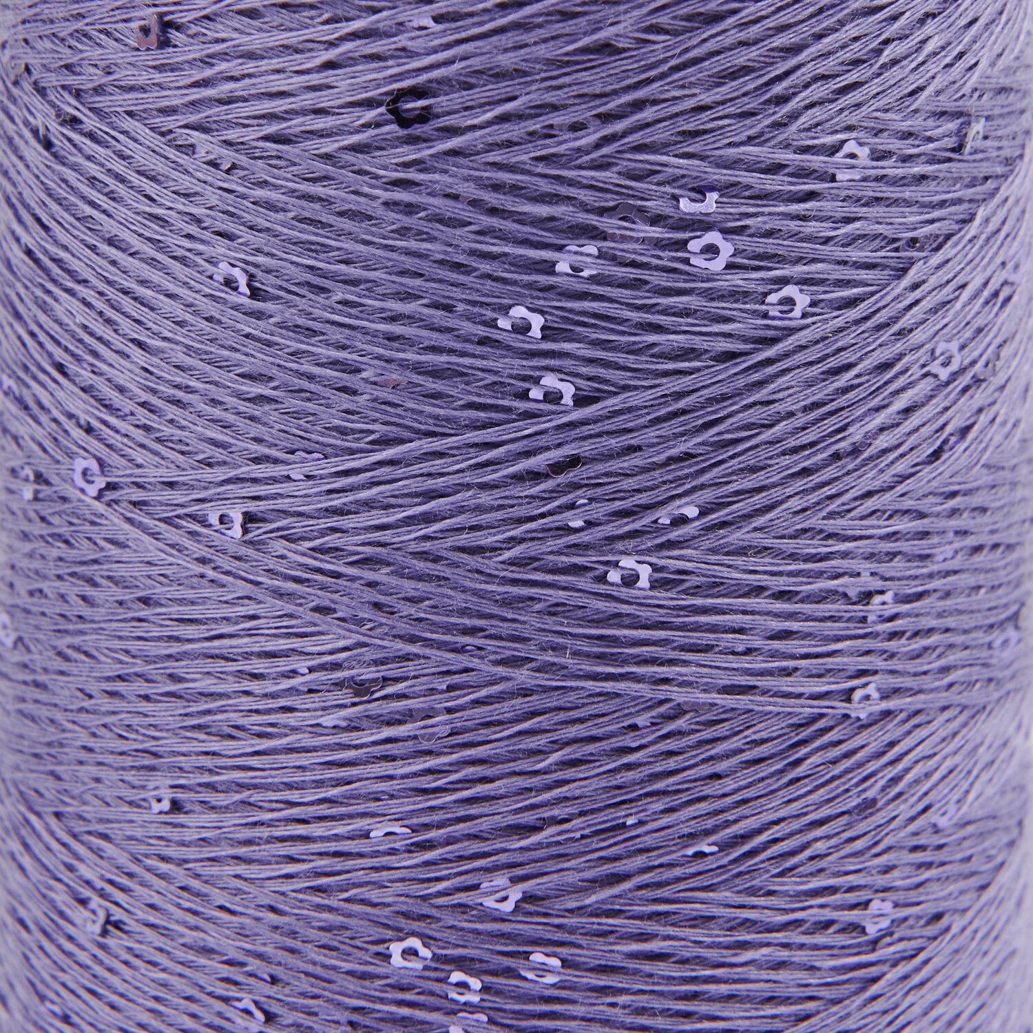 Creative Make It Blümchen: Lila Garn mit kleinen weißen Punkten, 25g 375m, ideal für kreative Strickprojekte.