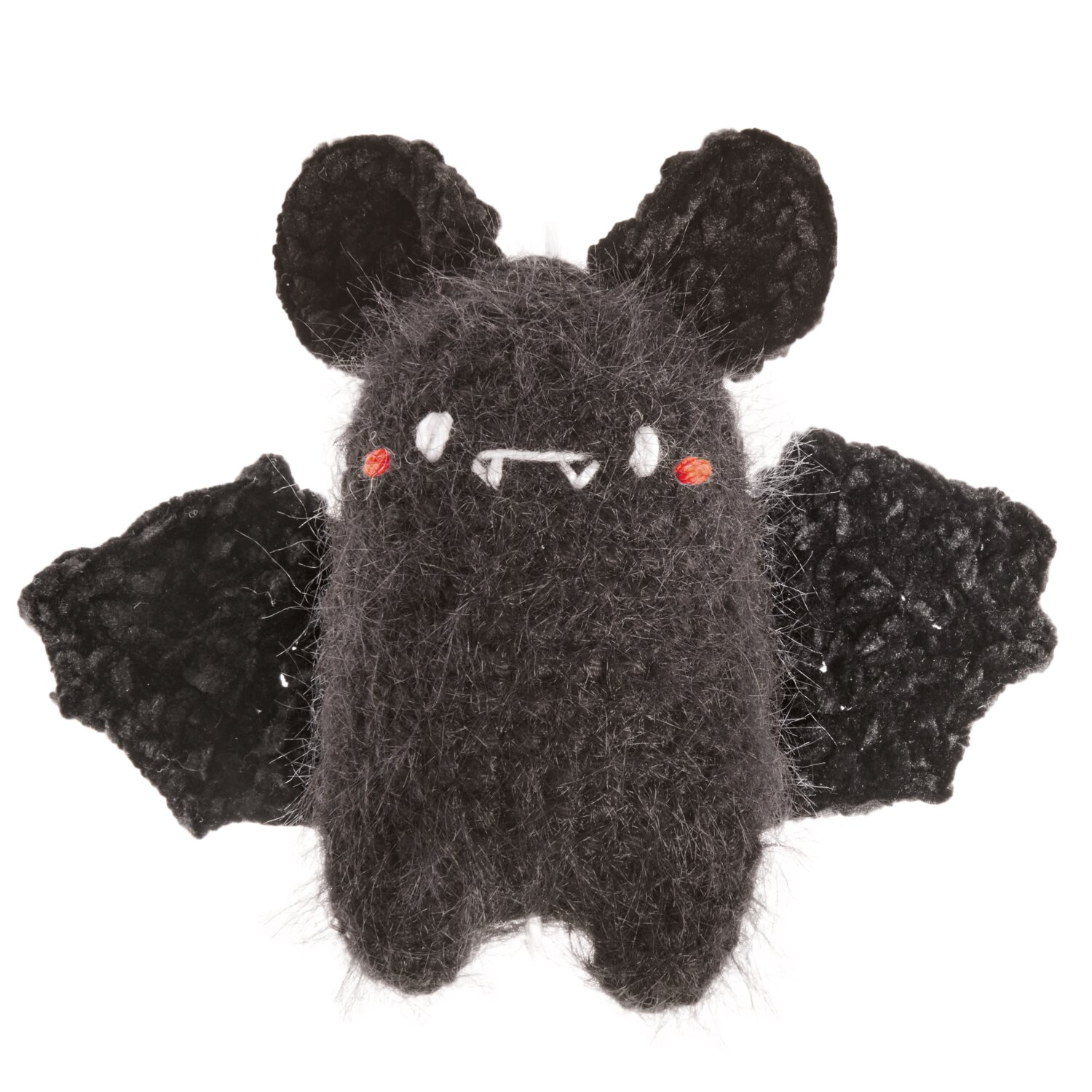 Ricorumi In the Meadow, gehäkelte Fledermausfigur mit flauschigem Körper, großen Ohren, ausdrucksstarken Flügeln; Creative Ricorumi dk, Ricorumi Furry Furry, 25g, 25g 175m