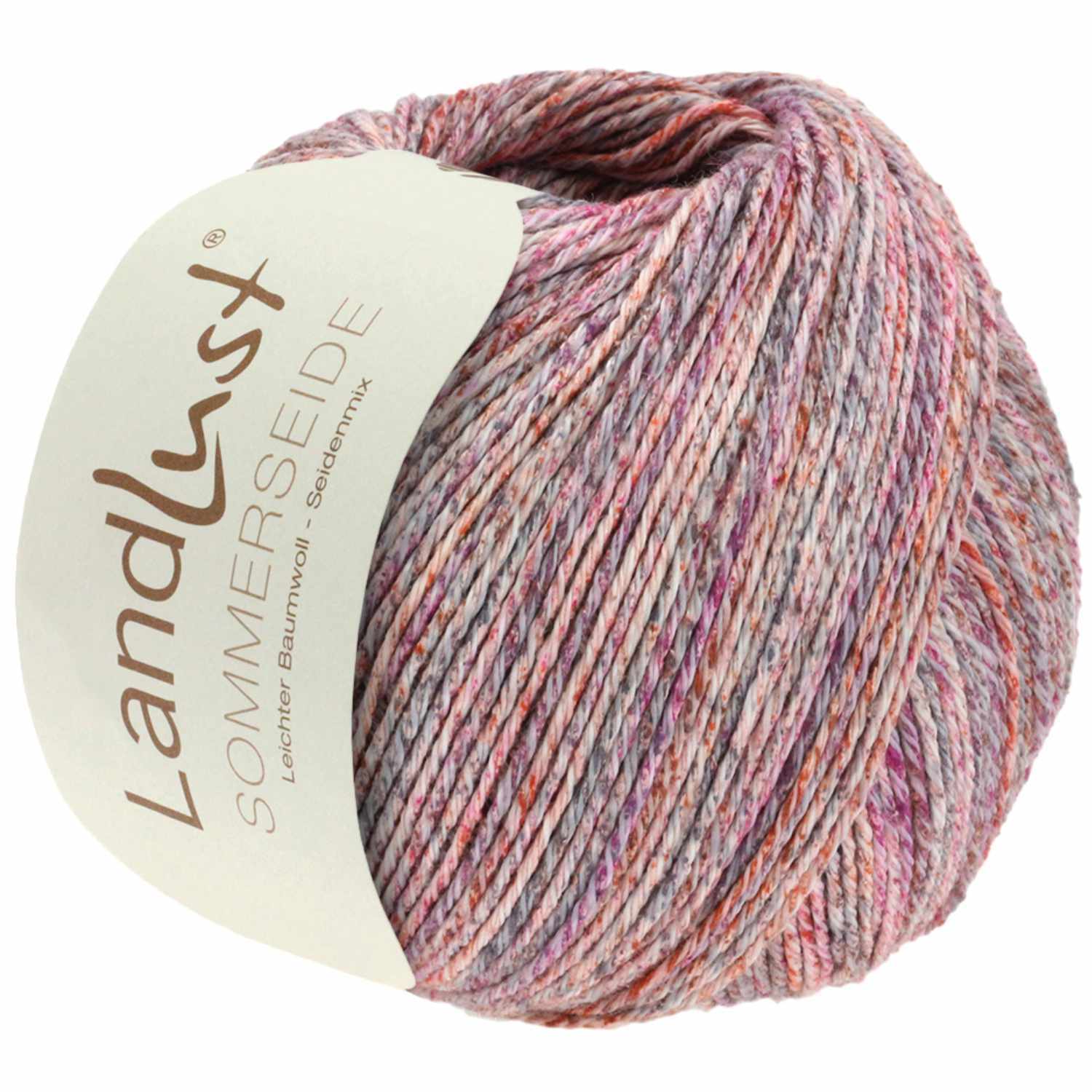 Landlust Sommerseide Mélange 50g 170m Farbe Rosa von LANA GROSSA Mode mit Wolle Handels- und Vertriebs 