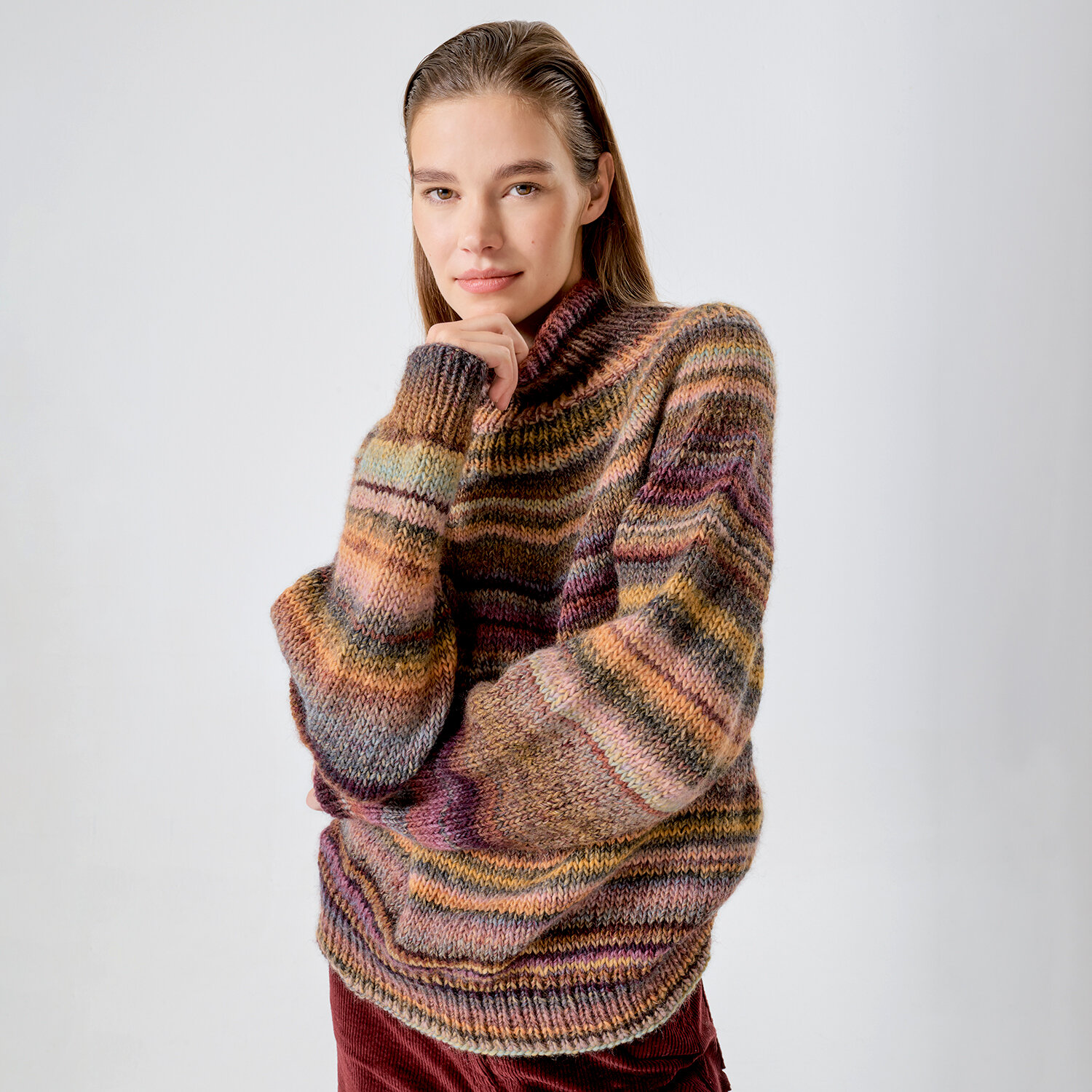 Strickanleitung Oversize-Pullover aus Creative Melange chunky