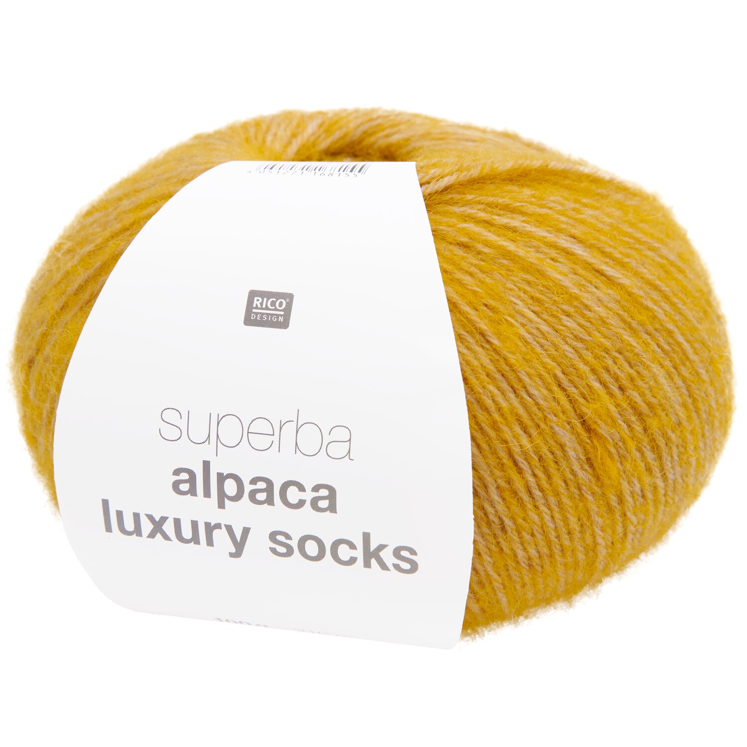 Superba Alpaca Luxury Socks 100g 310m Farbe Gelb von Rico Design