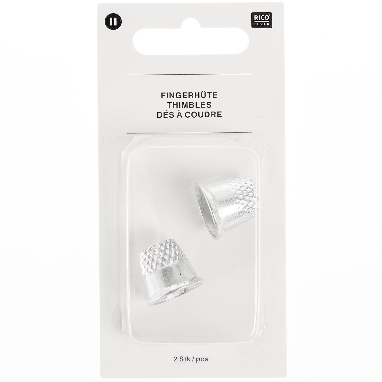 Fingerhut silber 2 Stück von Rico Design