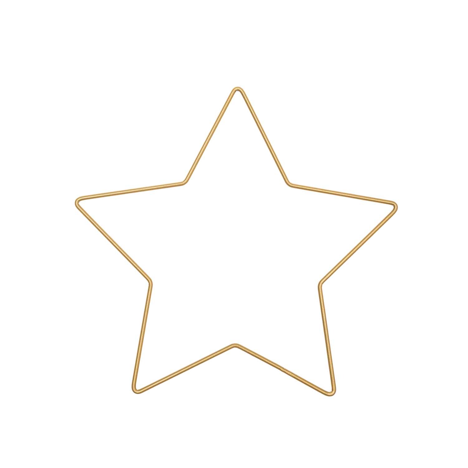Metallring Stern gold Größe 21x20cm von Rico Design Metallring Stern gold von Rico Design: Ein goldener Stern aus Metall, ideal für Dekorationen.