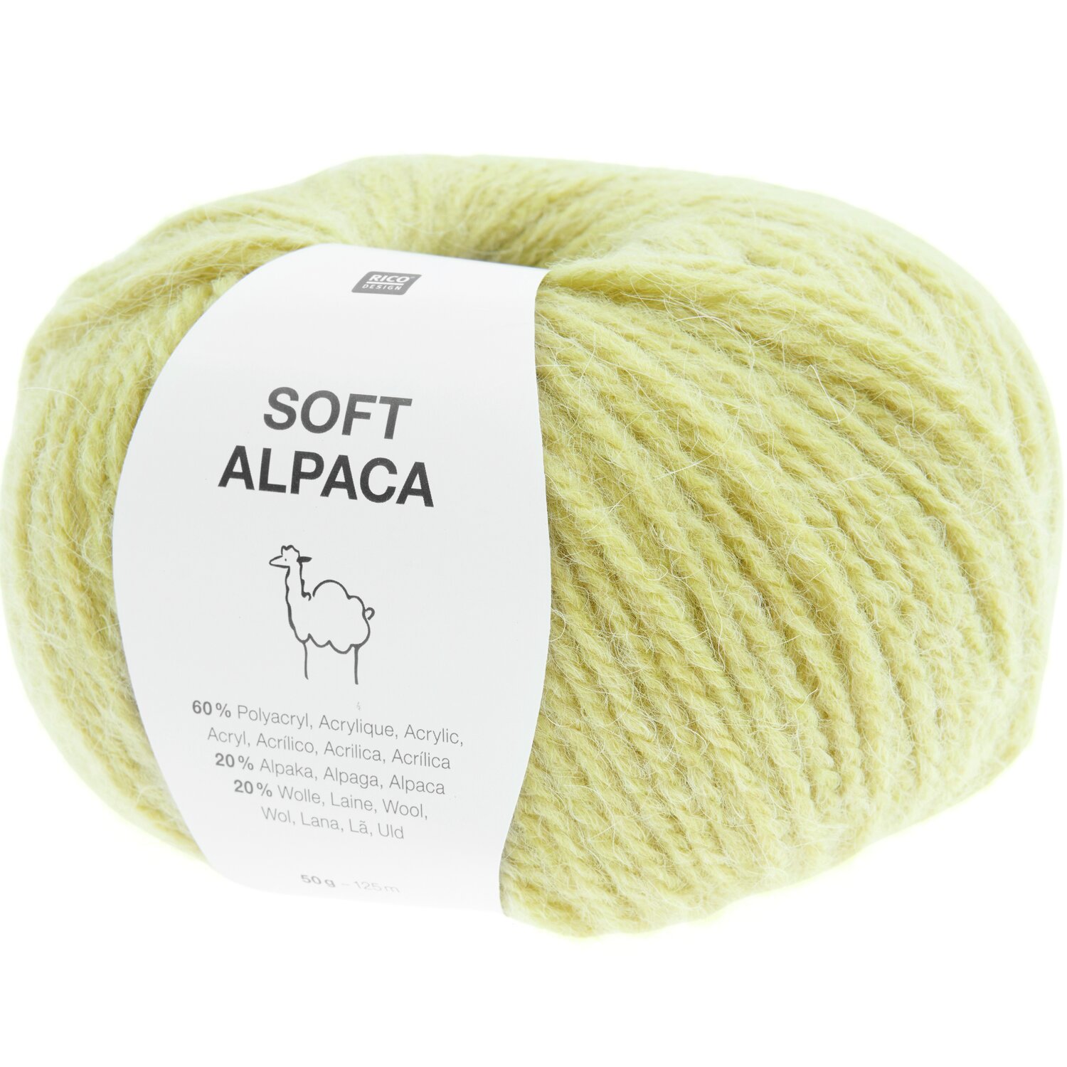 Soft Alpaca 50g 125m Farbe Zitrone von Rico Design Soft Alpaca 50g 125m Farbe Zitrone von Rico Design