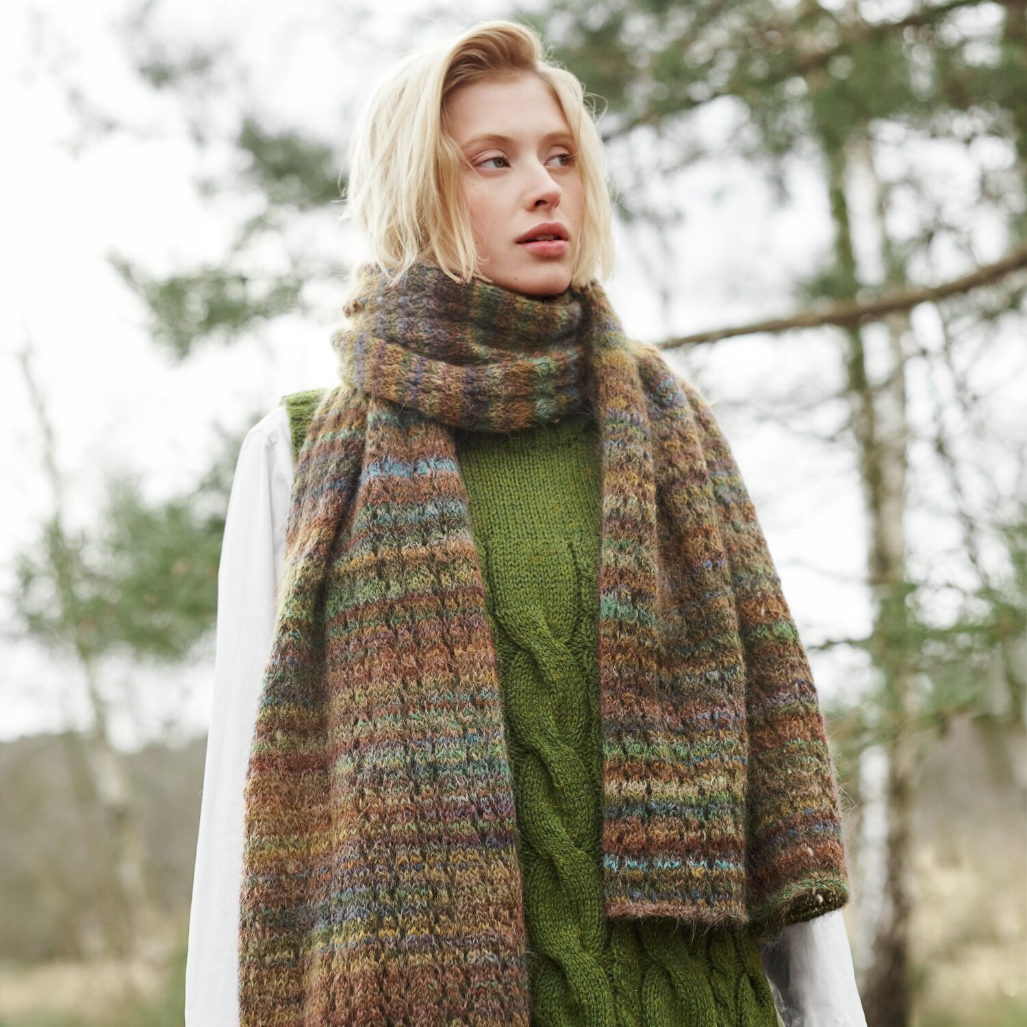 Strickset Schal Modell 10 aus Lovewool No. 21 von Rico Design