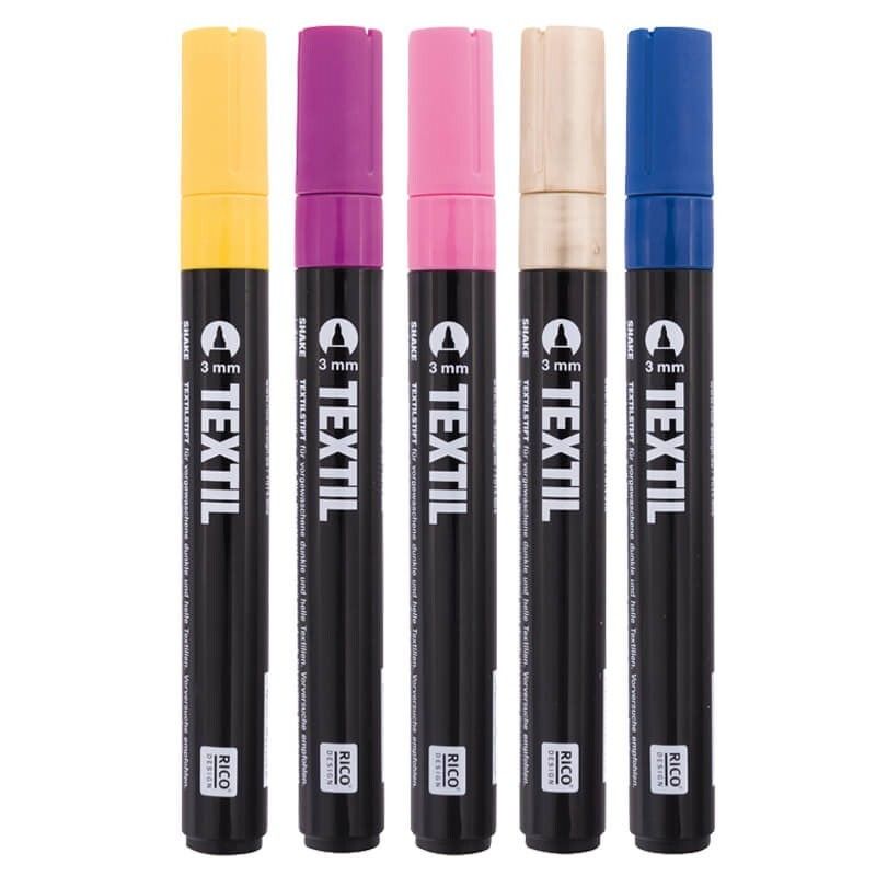 Rico Design Textilmarker 3mm dunkle Stoffe