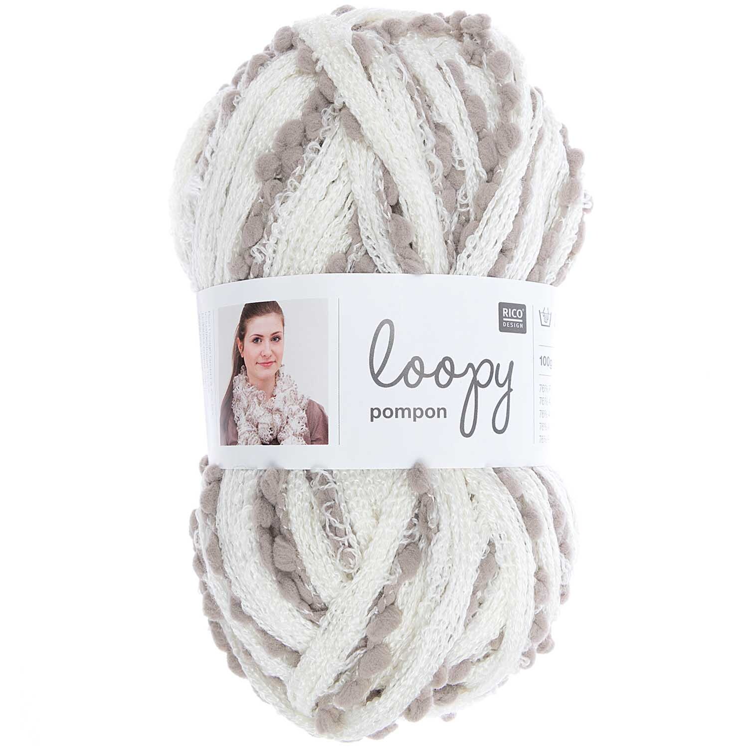 Rico Design Creative Loopy Pompon 100g 250m Wolle Rödel
