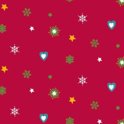 Rico Design Stoff Weihnachten Herzen und Sterne rot 50x55cm Rico Design Stoff Weihnachten Herzen und Sterne rot 50x55cm