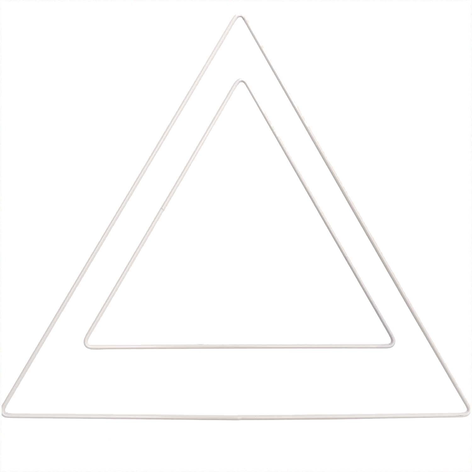Rico Design Metallring Dreieck weiß 30cm