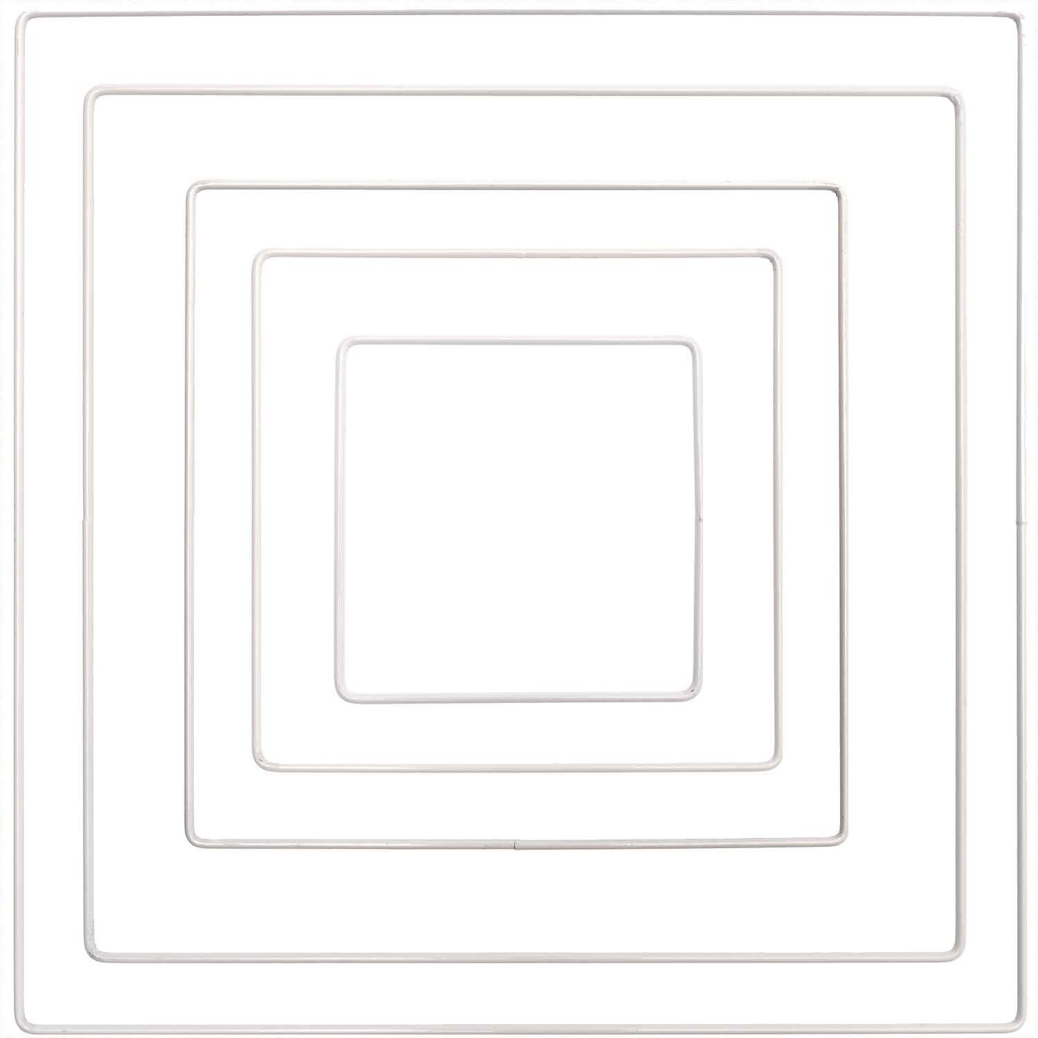 Rico Design Metallring Quadrat weiß 15cm
