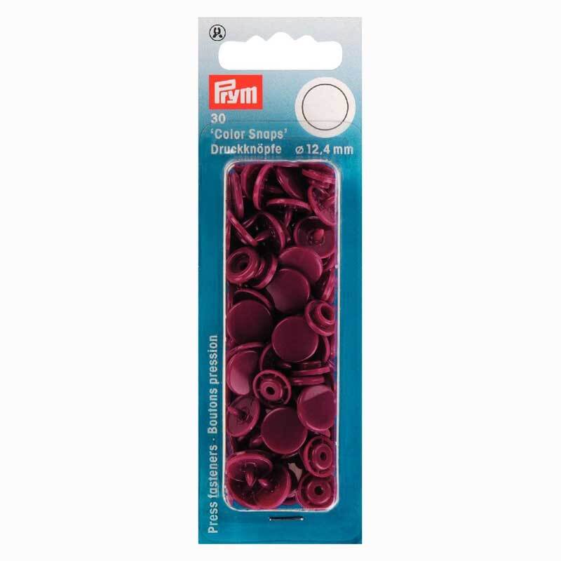 Prym Color Snaps Druckknöpfe weinrot 12,4mm 30 Stück