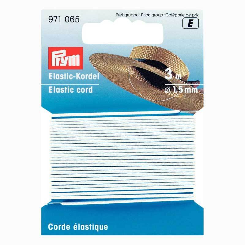 Prym Elastic Kordel Gummi weiß 1,5mm 3m