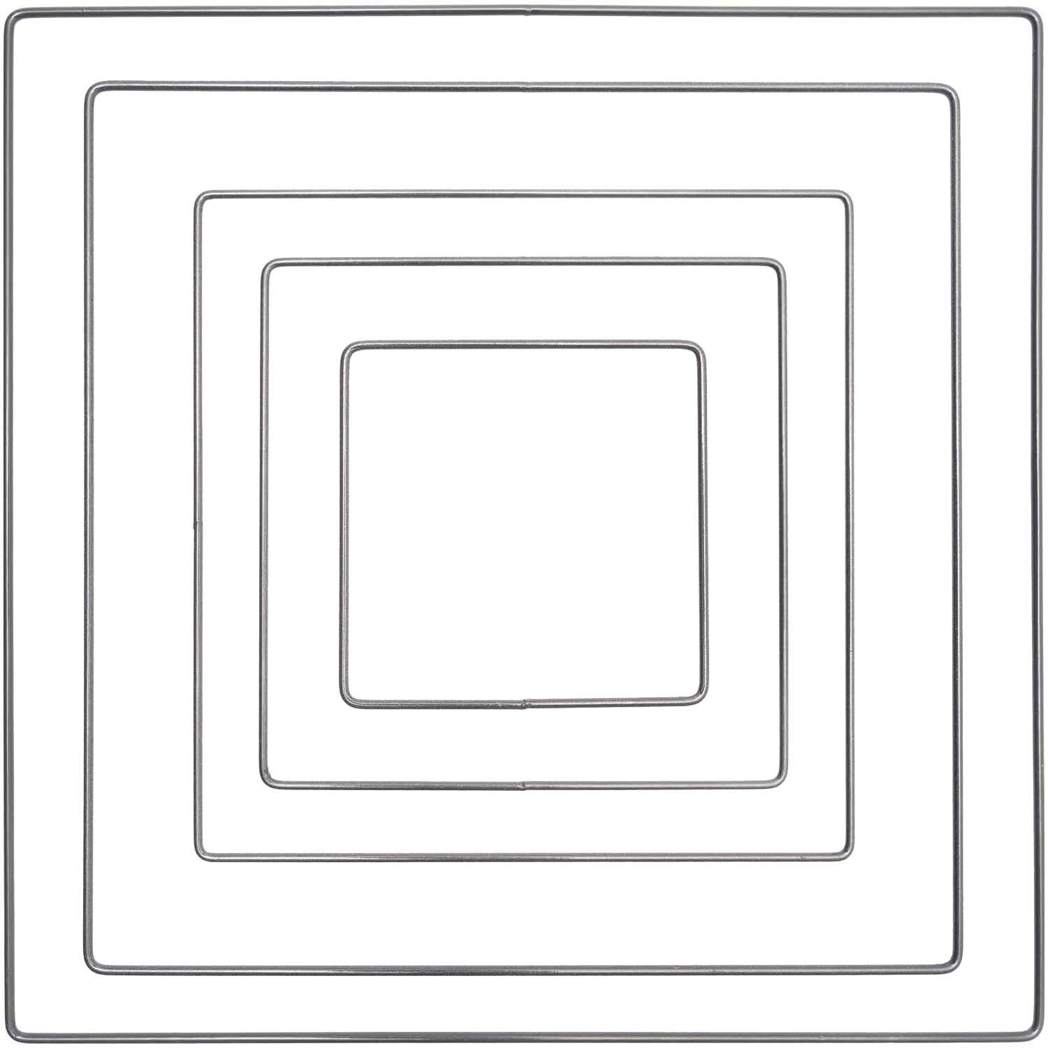Rico Design Metallring Quadrat anthrazit 15cm